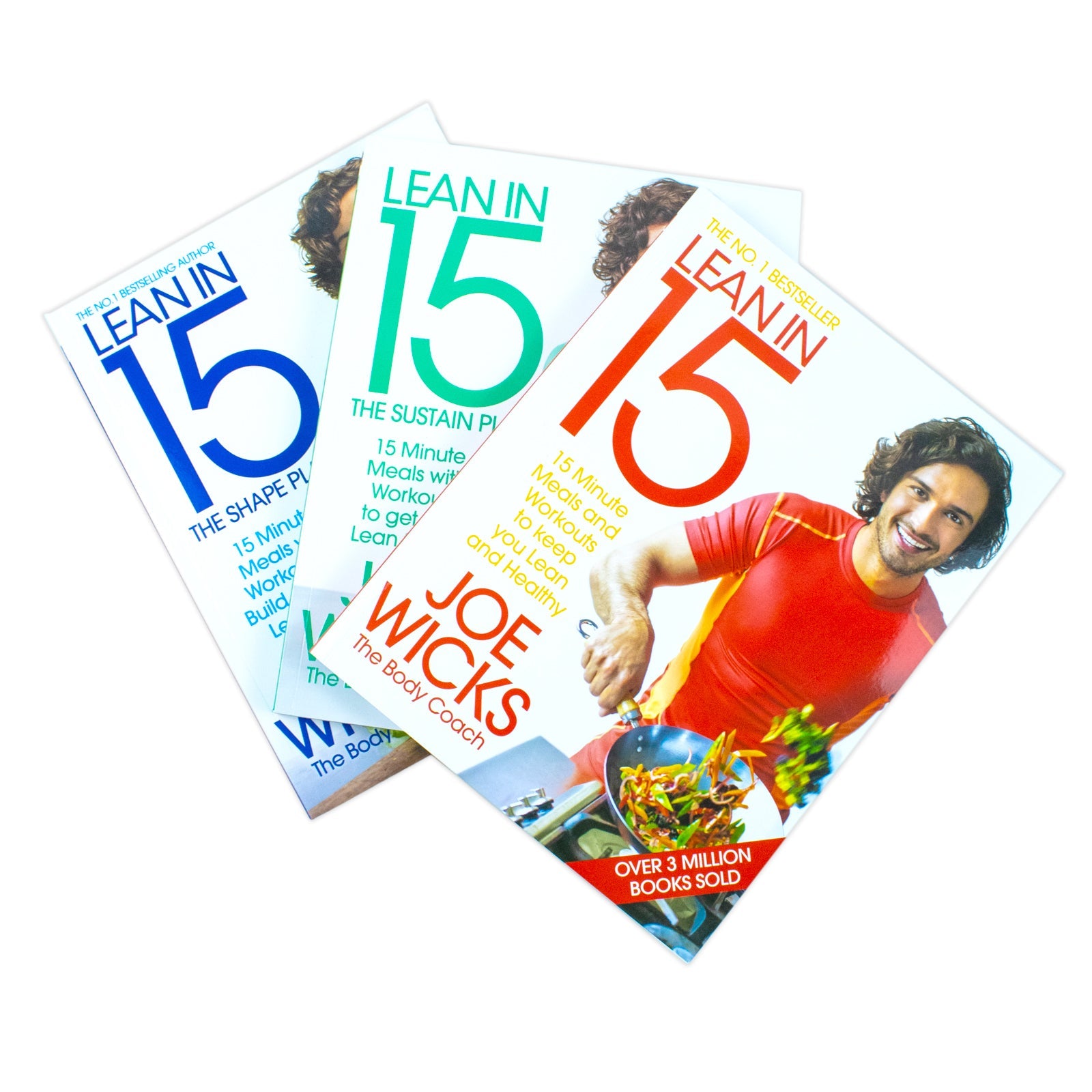 Lean in 15 Collection by Joe Wicks – 3-Book Set (Sustain Plan, Shape Plan, Shift Plan) | Health, Fitness, Weight Loss, Nutrition, Motivation