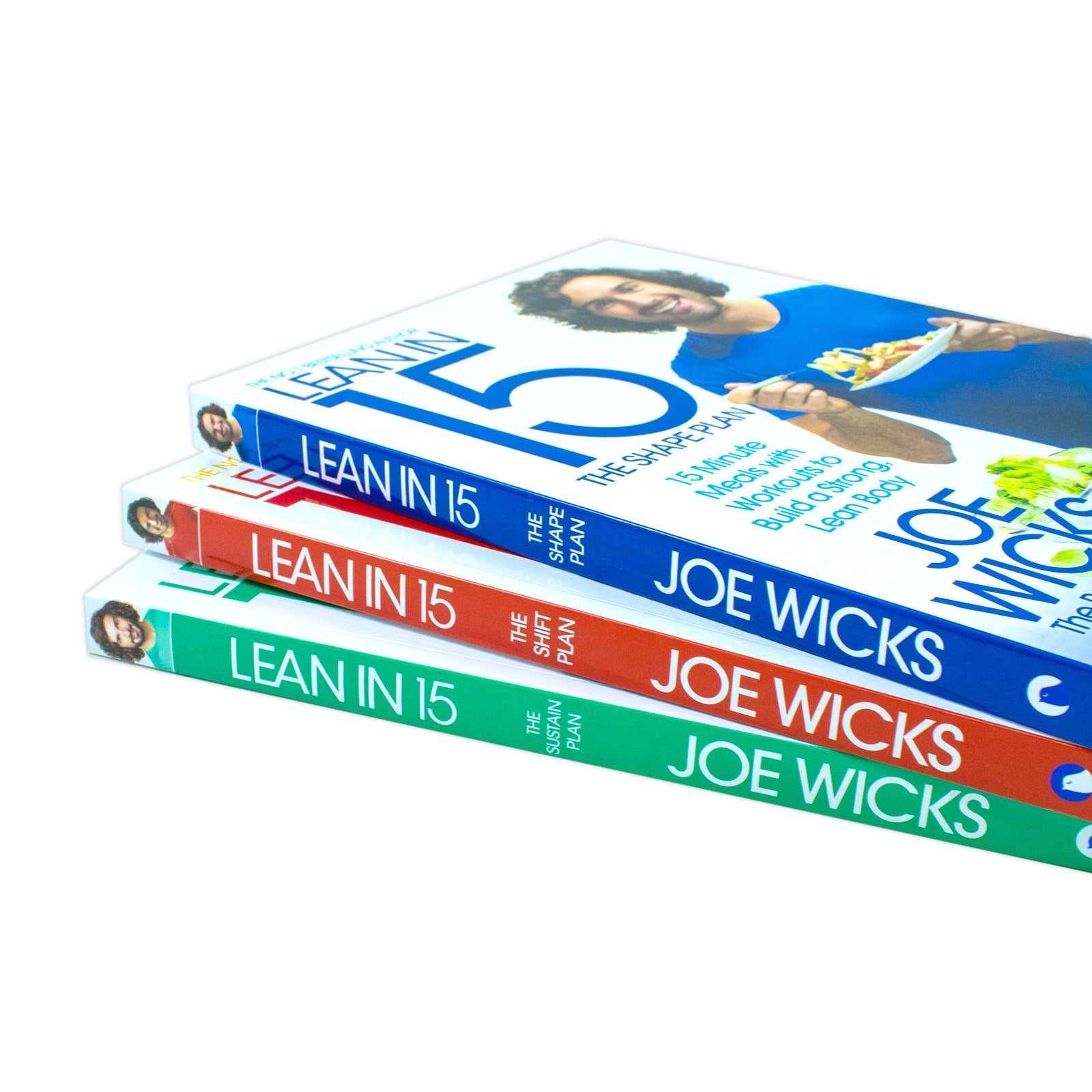 Lean in 15 Collection by Joe Wicks – 3-Book Set (Sustain Plan, Shape Plan, Shift Plan) | Health, Fitness, Weight Loss, Nutrition, Motivation