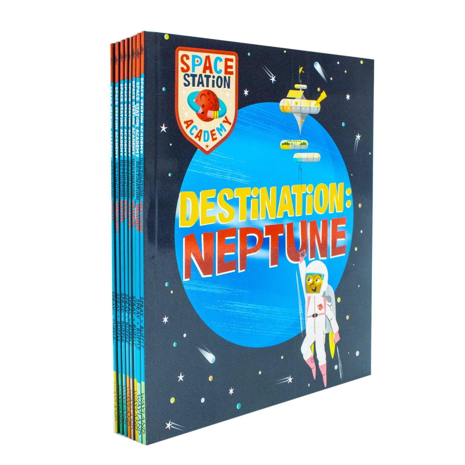 Space Station Academy Earth Solar System Planet Series 8 Books Collection Slipcase Set by Sally Spray