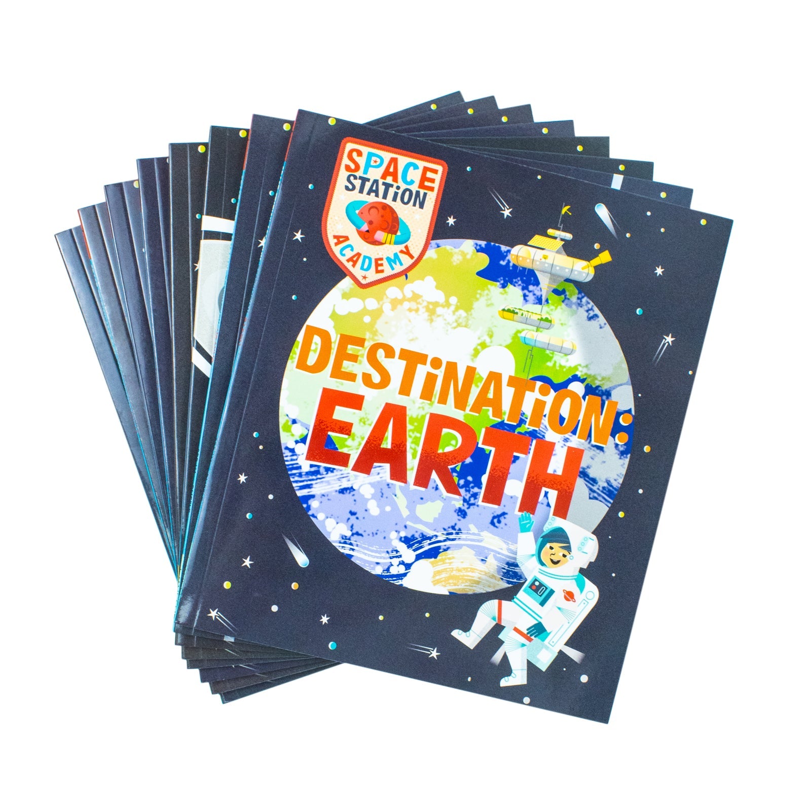 Space Station Academy Earth Solar System Planet Series 8 Books Collection Slipcase Set by Sally Spray