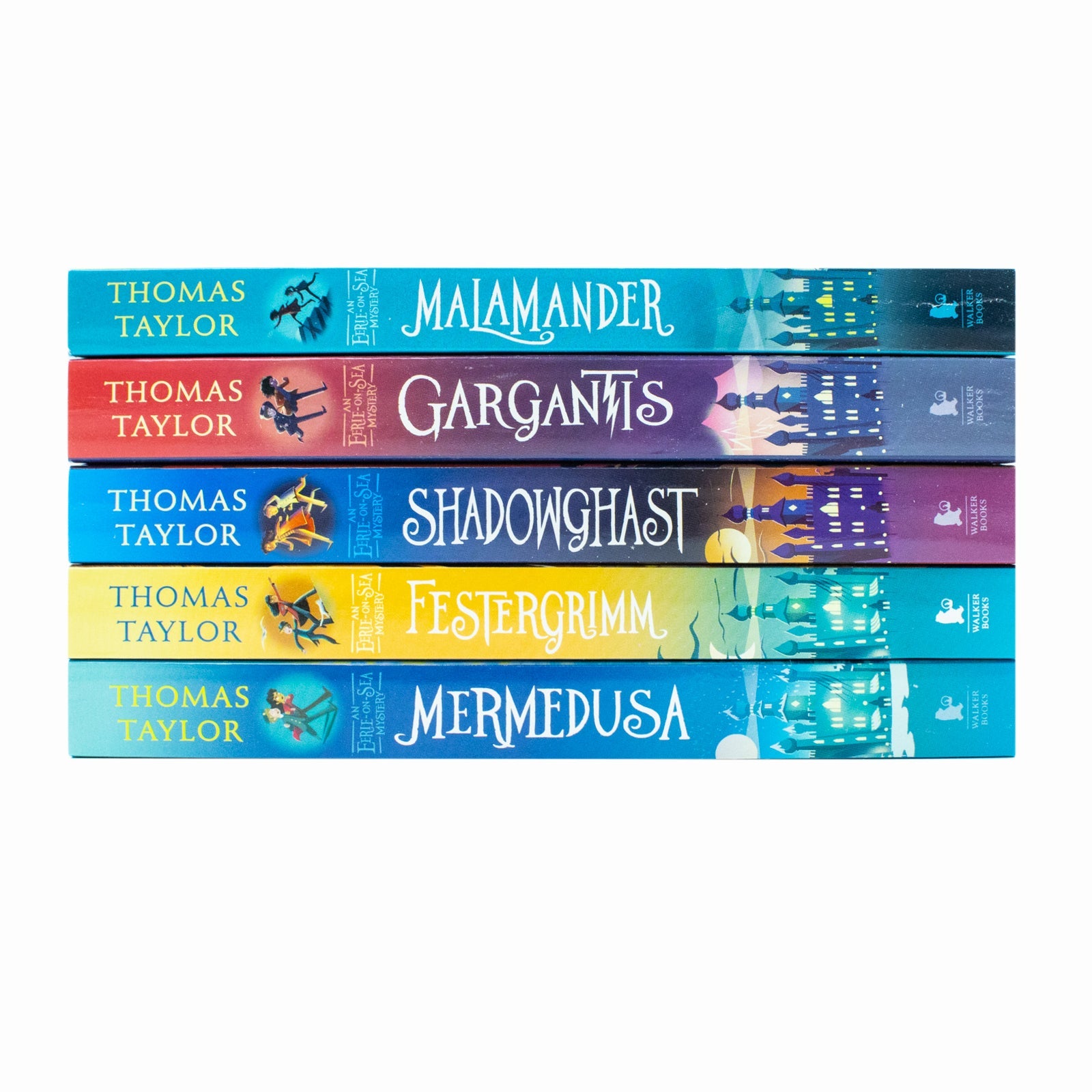 An Eerie-on-Sea Mystery Series 5 Book Set by Thomas Taylor – Malamander, Gargantis, Shadowghast, Festergrimm, Mermedusa – Kids Adventure Fiction