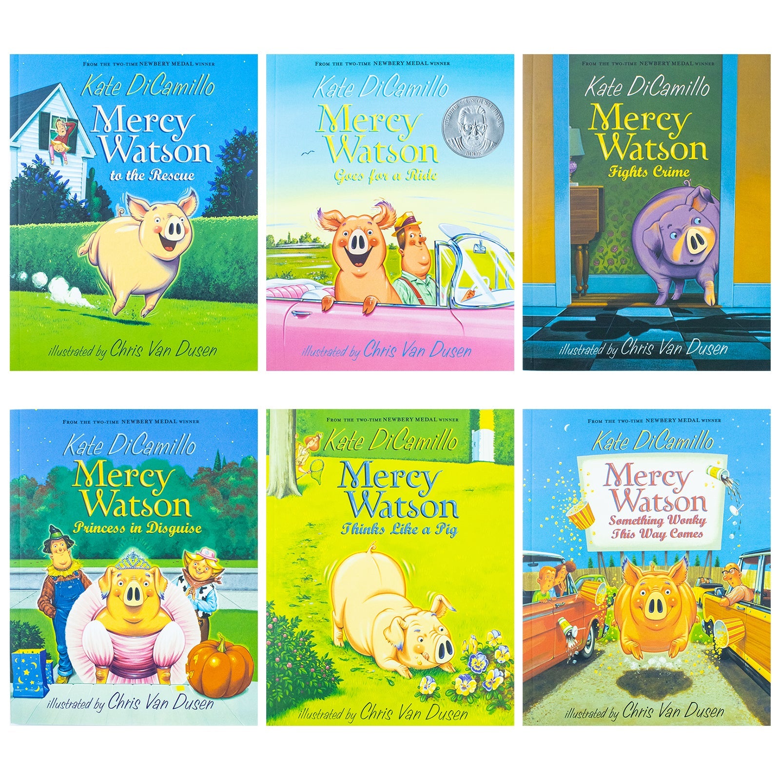 Mercy Watson Book Series 1-6 by Kate DiCamillo | Fun & Illustrated Children's Chapter Books for Ages 8-12, Adventure, Friendship & Family Stories