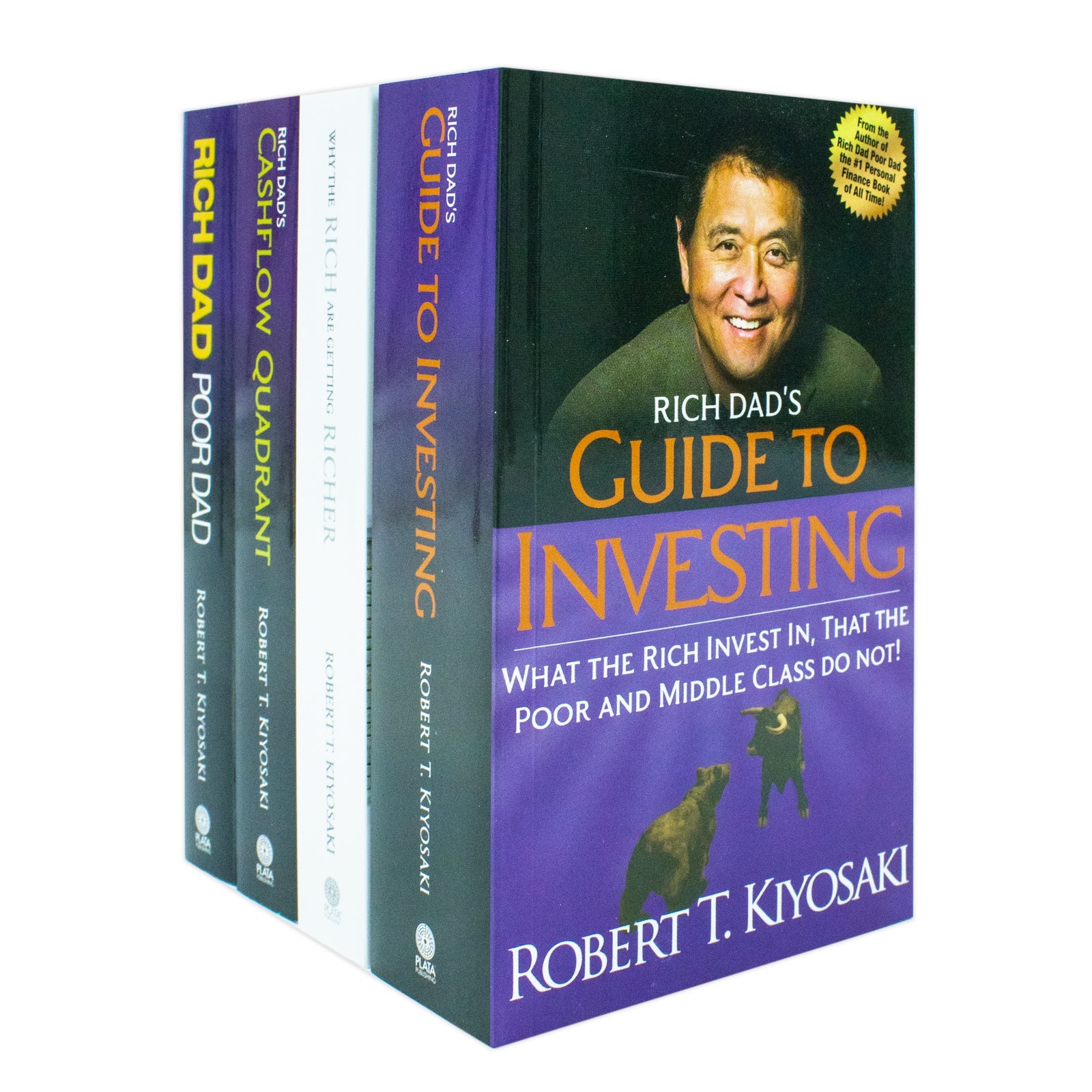 Robert T. Kiyosaki 4 Books Collection Set (Rich Dad Poor Dad, Cashflow Quadrant, Guide to Investing, Why the Rich are getting Richer)