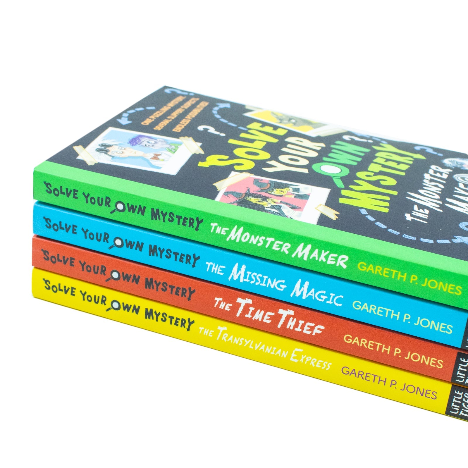 Solve Your Own Mystery Collection 4 Books Set by Gareth P Jones (The Monster Maker, The Time Thief, The Missing Magic, The Transylvanian Express)