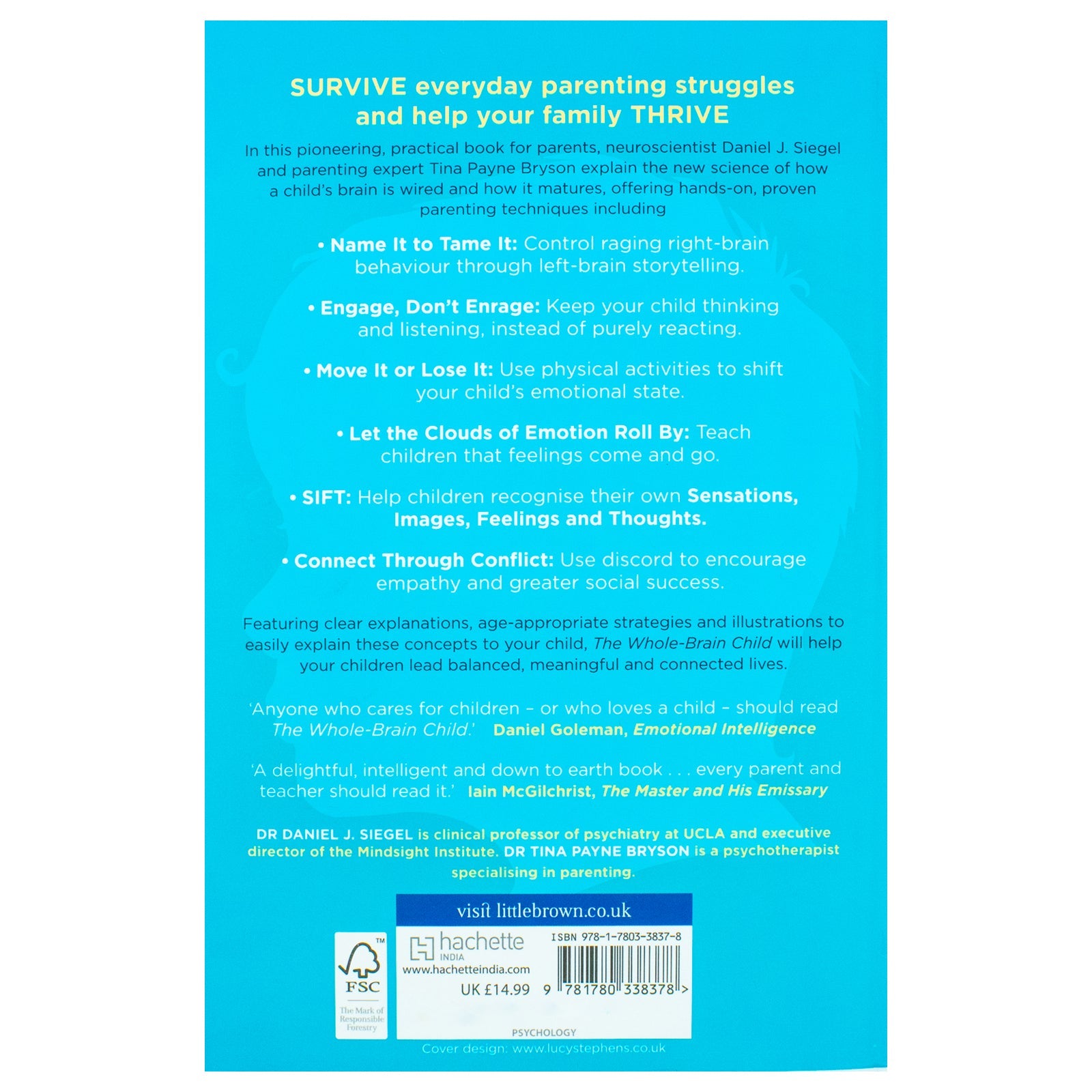 The Whole Brain Child Book by Dr. Tina Payne Bryson & Dr. Daniel Siegel | 12 Proven Strategies to Nurture Your Child’s Developing Mind & Growth