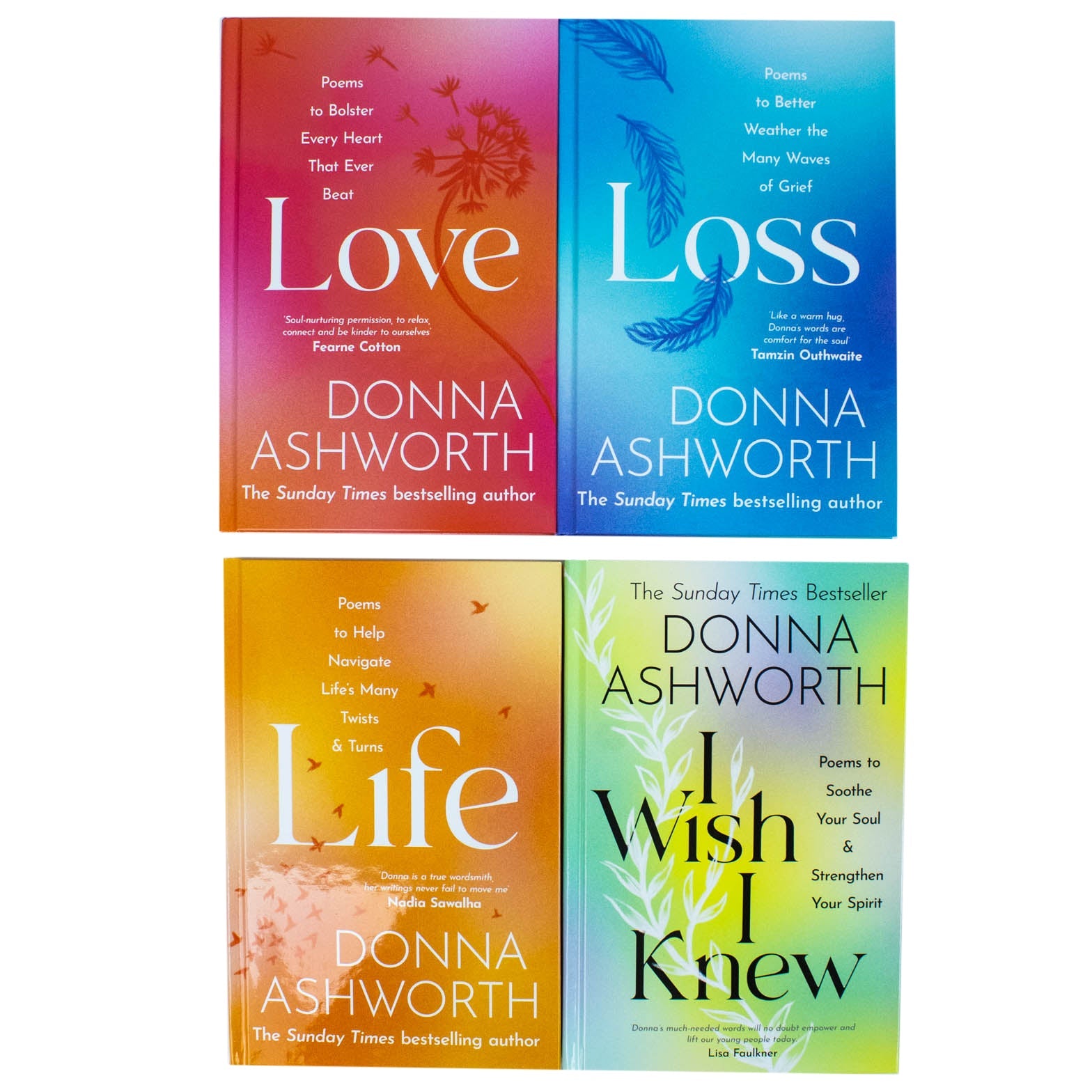 Donna Ashworth 4-Book Poetry Collection – I Wish I Knew, Love, Loss, Life | Inspiring books on emotions, self-help, mental health, healing, growth