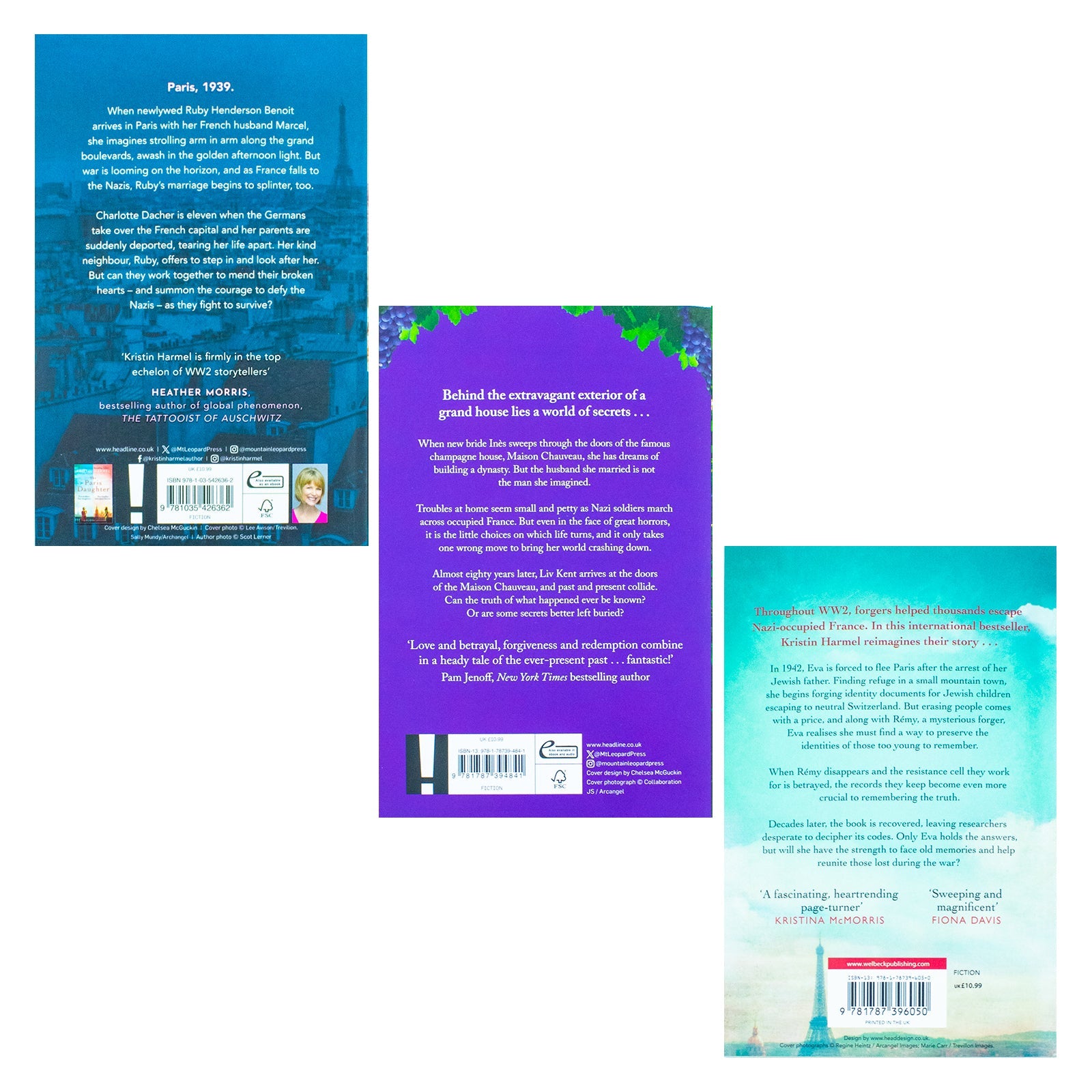 Kristin Harmel 3 Books Collection (The Room on Rue, The Book of Lost Names, The Winemakers Wife)