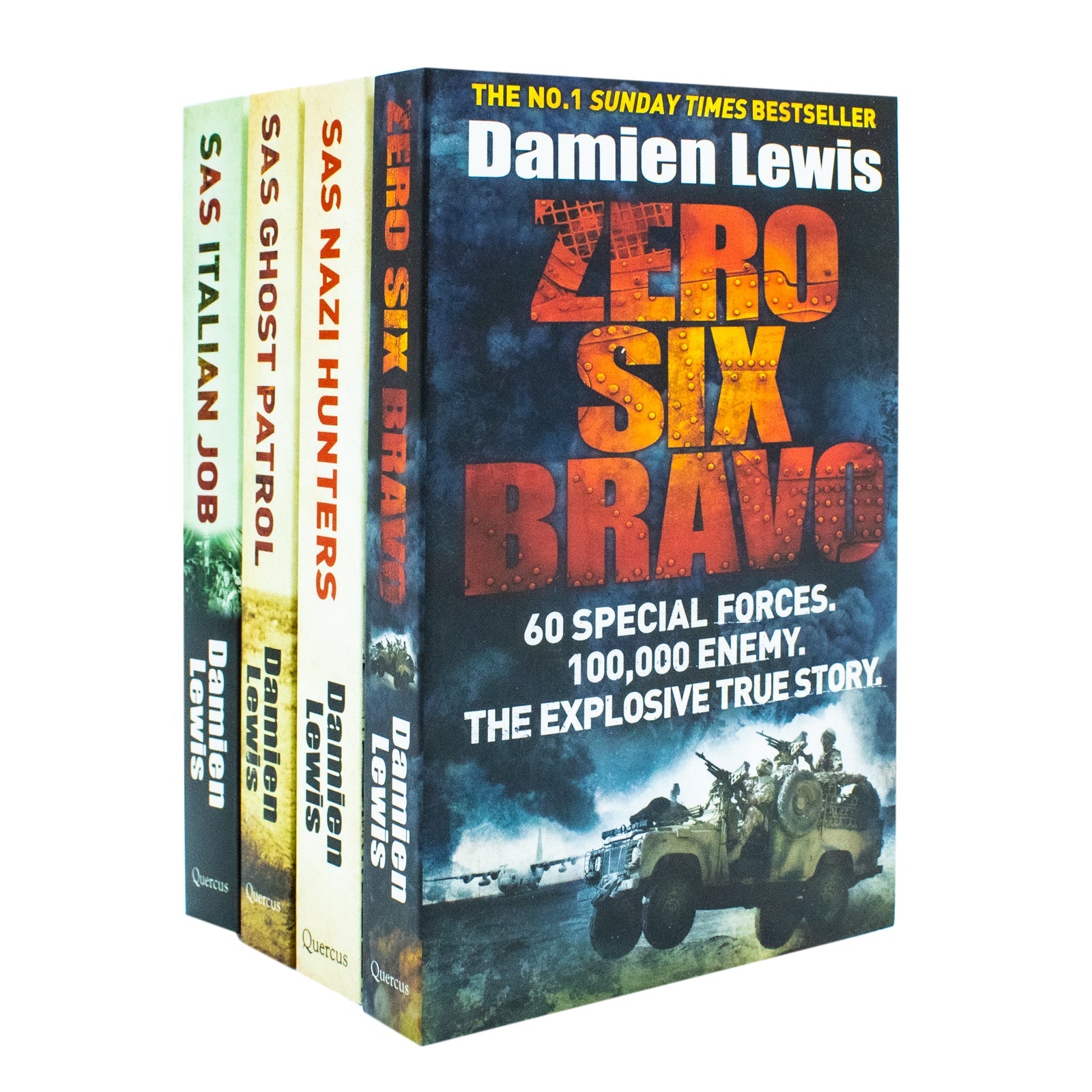 Damien Lewis Collection 4 Books Set (Zero Six Bravo, Ghost Patrol, Italian Job, Nazi Hunters)