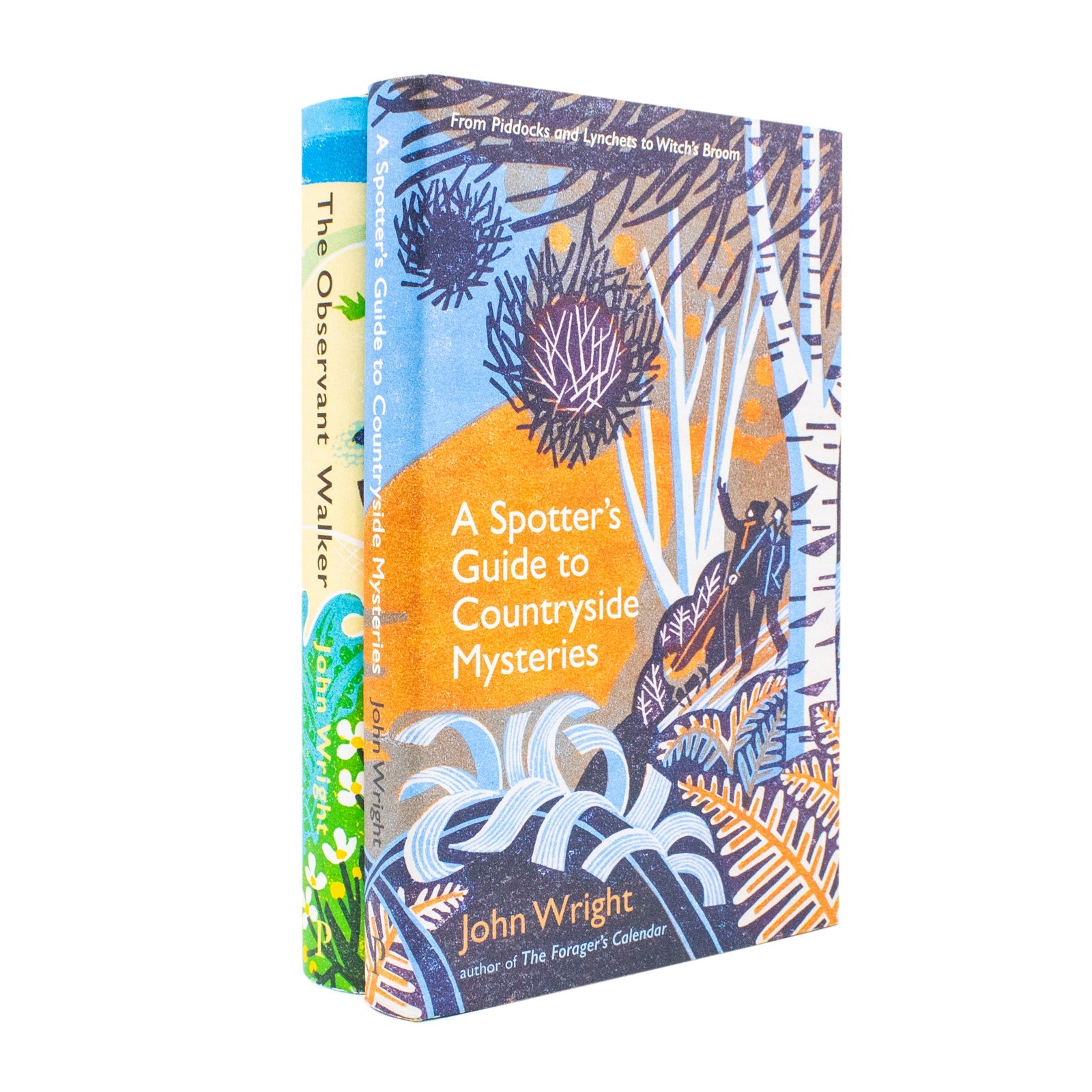 John Wright 2 Book Set: The Observant Walker & A Spotters Guide to Countryside Mysteries – Discover Natures Hidden Secrets & Mysteries (Hardback)