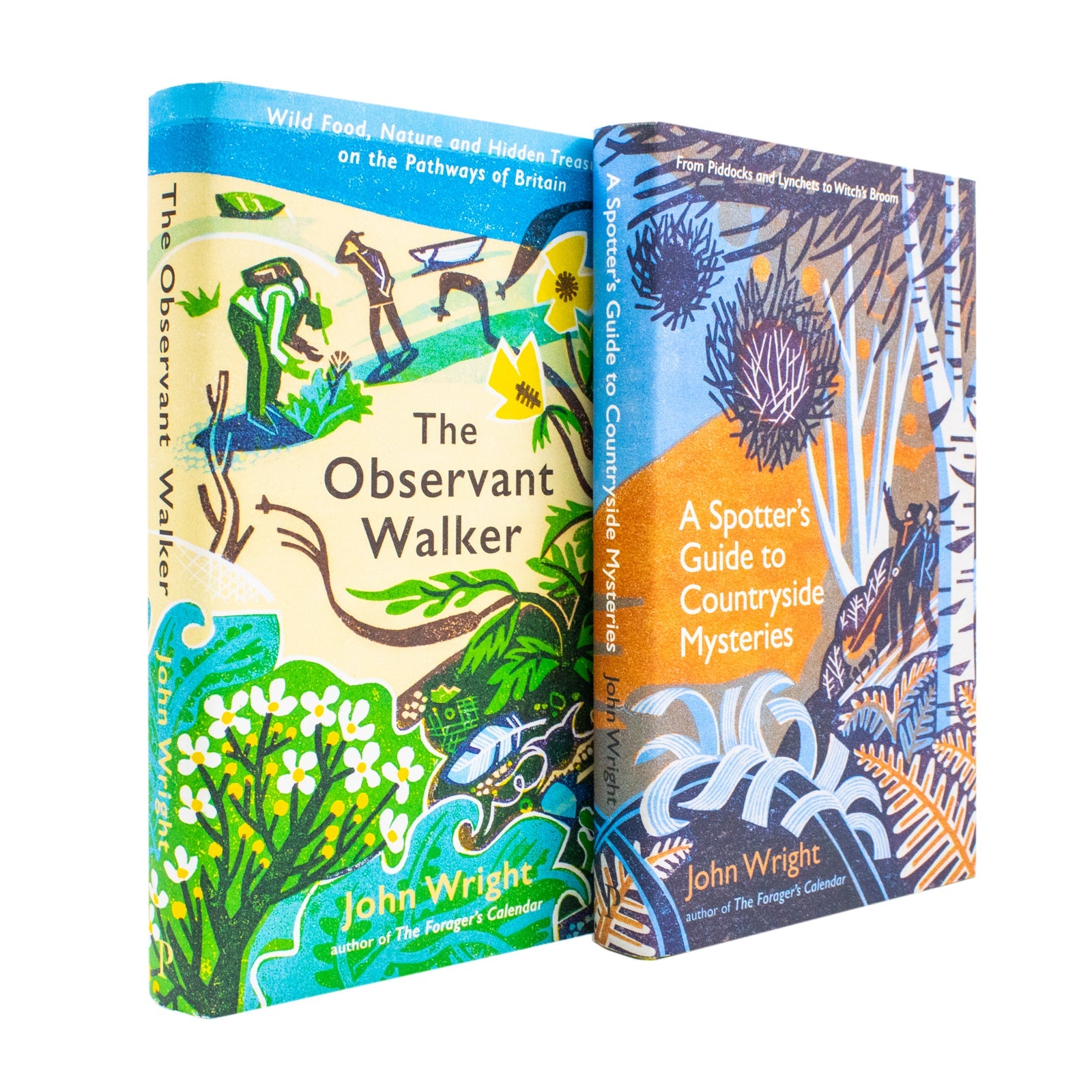 John Wright 2 Book Set: The Observant Walker & A Spotters Guide to Countryside Mysteries – Discover Natures Hidden Secrets & Mysteries (Hardback)