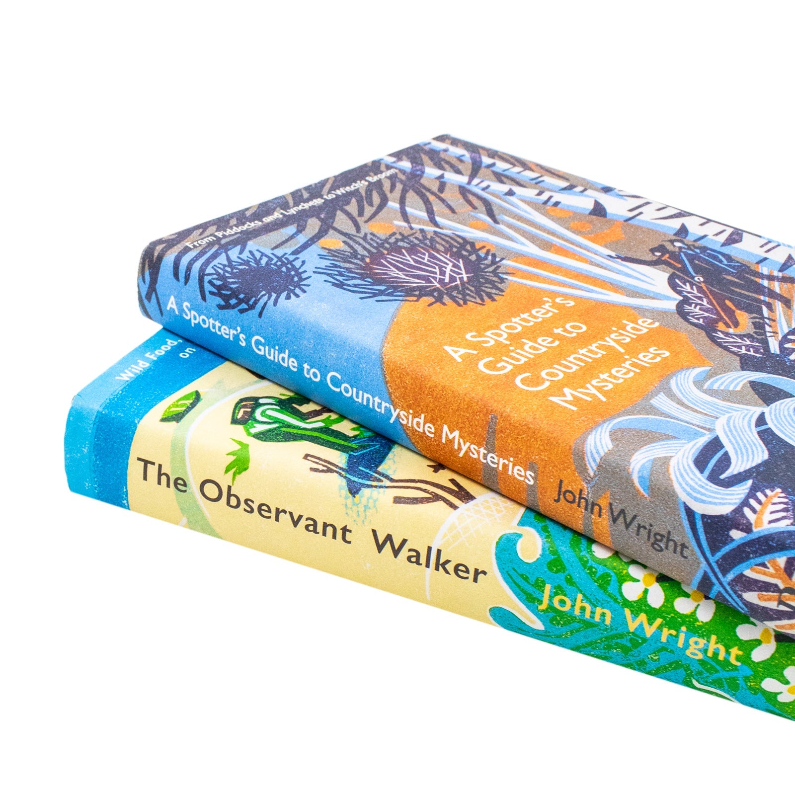 John Wright 2 Book Set: The Observant Walker & A Spotters Guide to Countryside Mysteries – Discover Natures Hidden Secrets & Mysteries (Hardback)