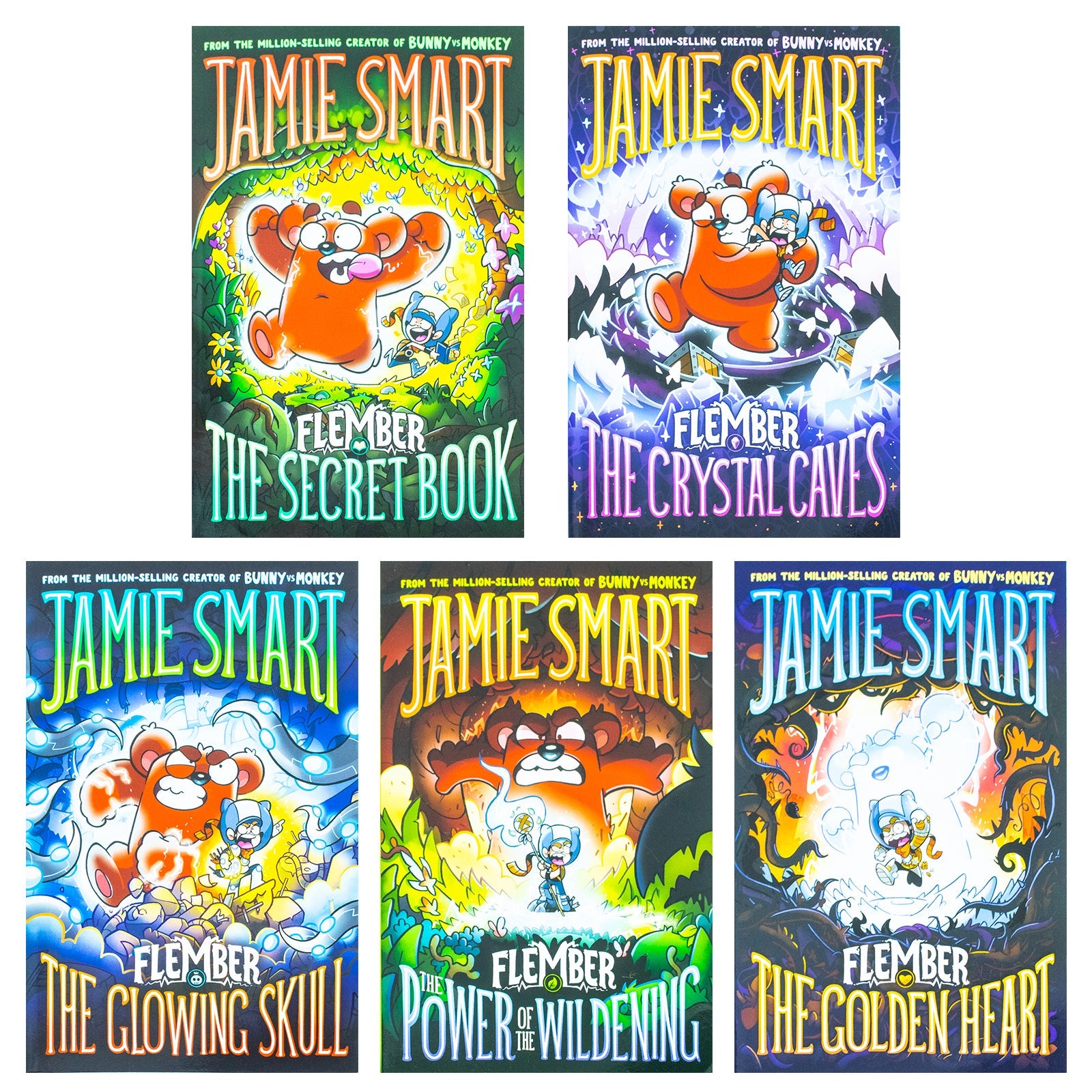 Flember Series 5 Books Collection Set (Books 1-5) by Jamie Smart -Fantasy Adventure for Kids 8+ Years with Magic, Humor, Illustrated Stories & Engaging Narratives