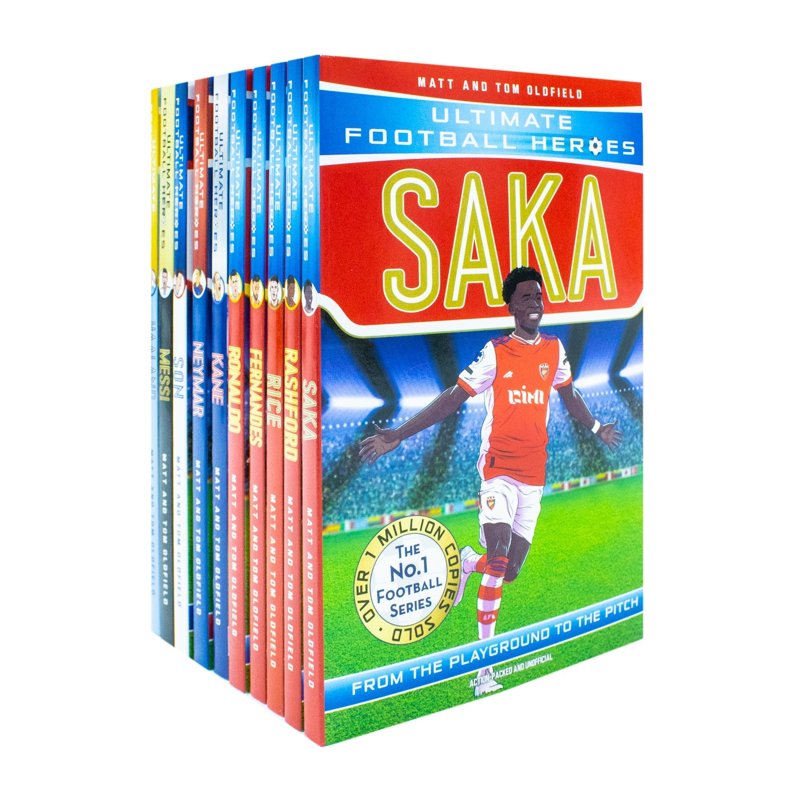 Ultimate Football Heroes Series 1 - 10 Book Set | Kids Football Biographies | Messi, Ronaldo, Haaland, Neymar, Son, Kane & More