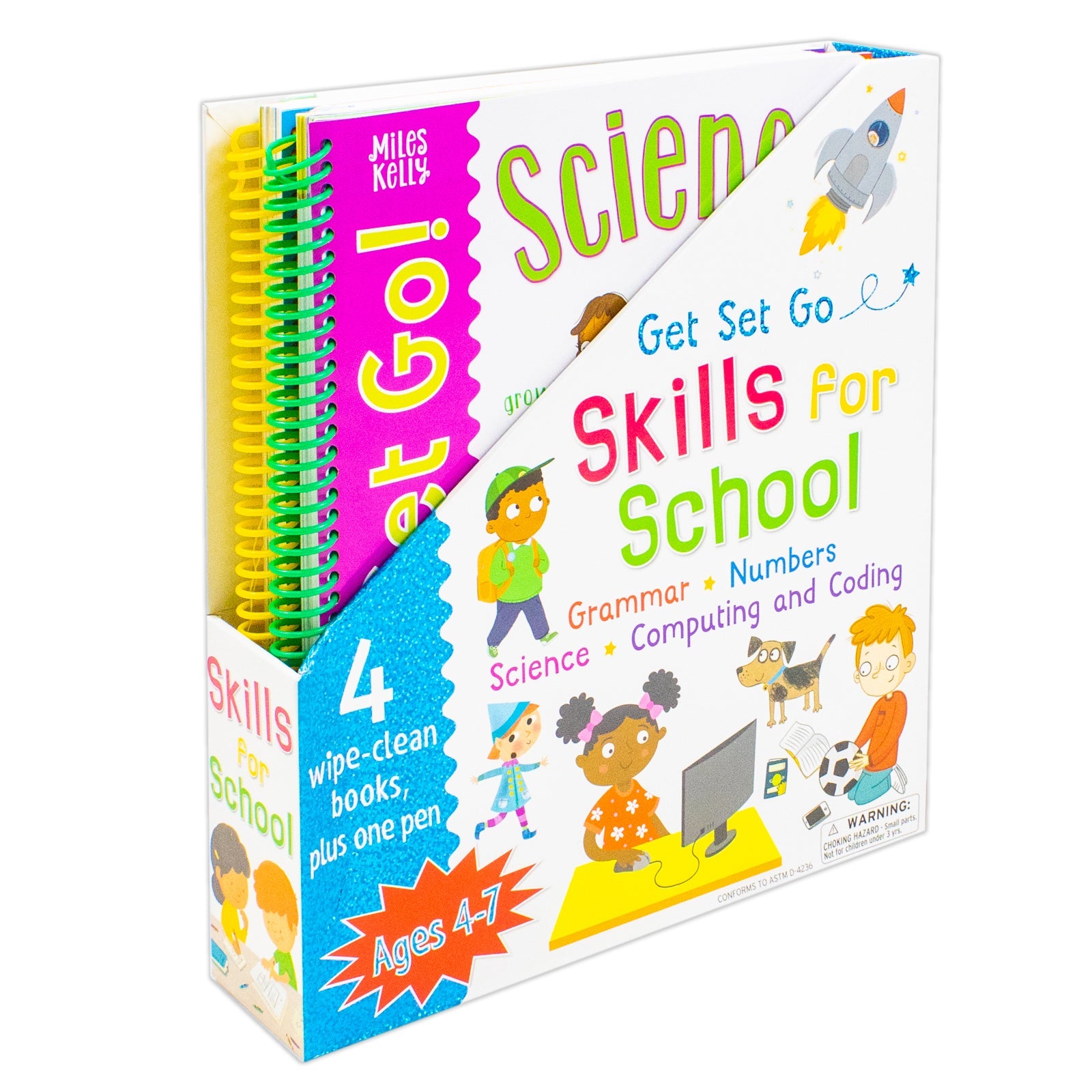 Wipe Clean Workbooks: Get Set Go Skills for School Set of 4 by Milles Kelly
