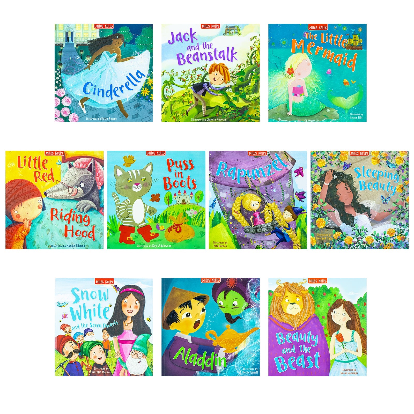 Miles Kelly Fairy Tales 10 Books Collection Set for Ages- 3+