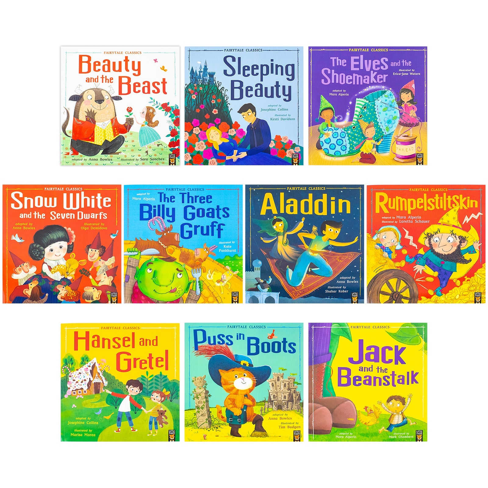Fairytale Classics 10 book set Collection, Beauty and the Beast
