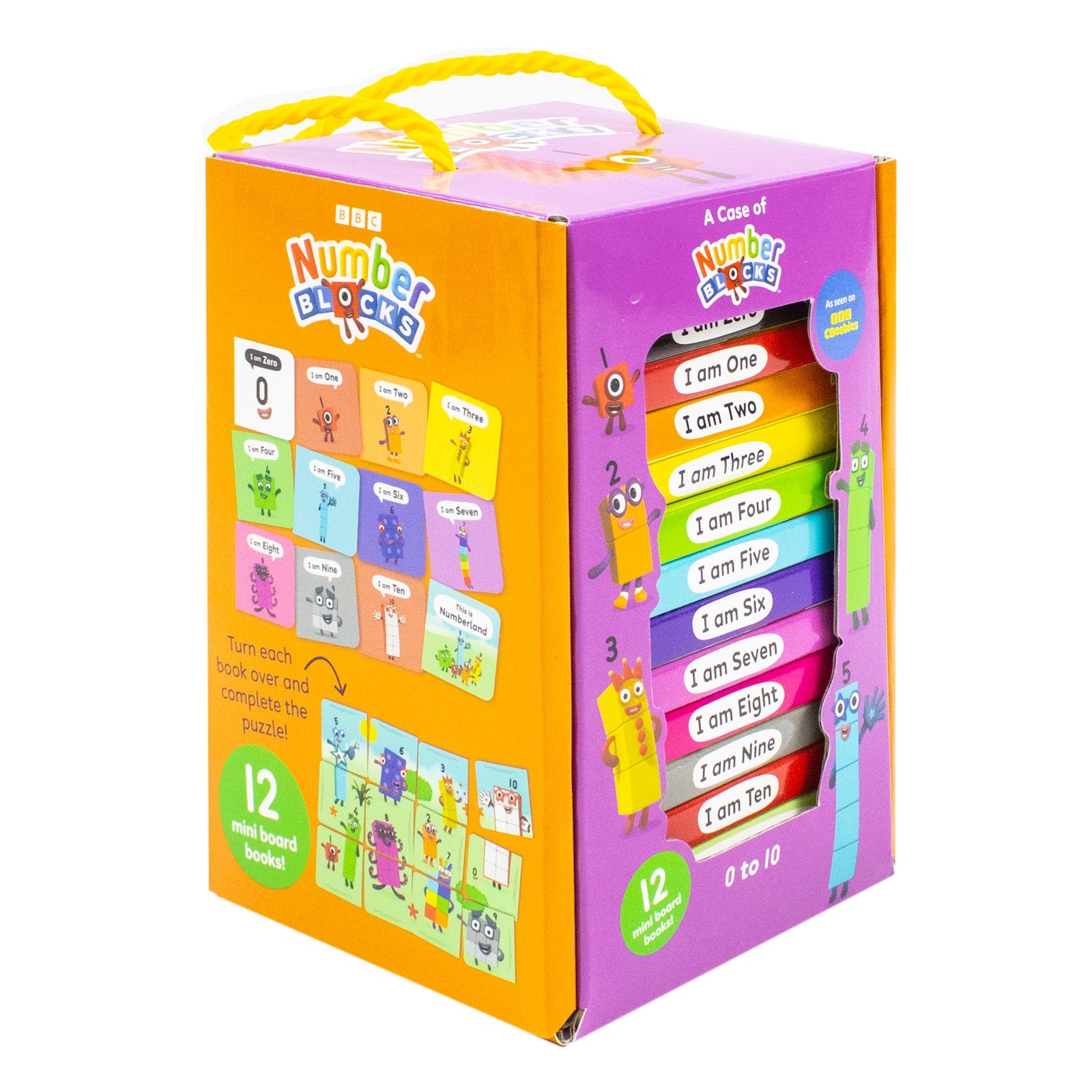Numberblocks 12 Mini Board Books Collection Carry Case – Early Learning Counting Books for Preschool & Travel