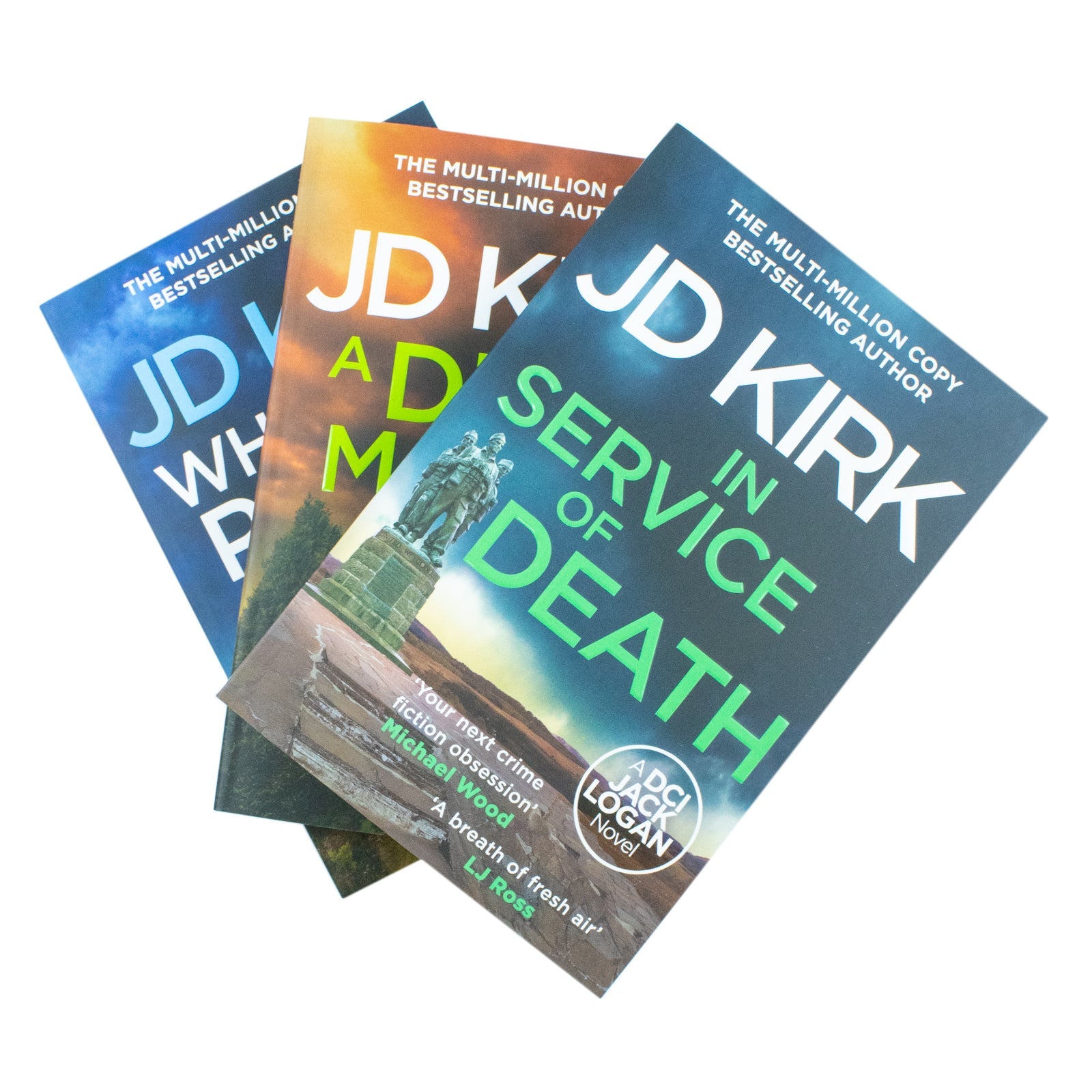 DCI Logan Crime Thrillers Collection 3 Book Set By JD Kirk Vol: 17-19 ( A Dead man Walking,In Service Of Death,Where The Pieces Lie )