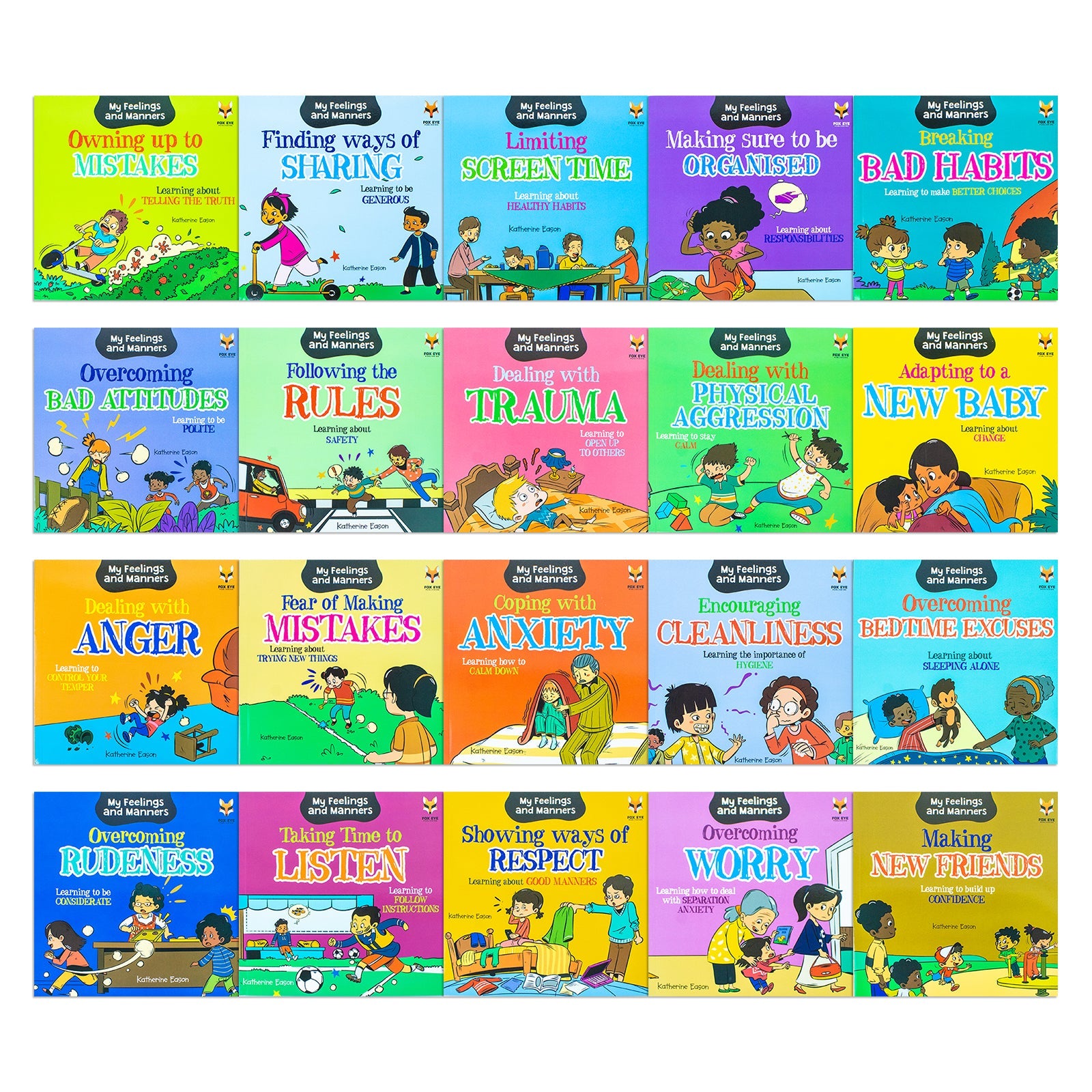 My Feelings and Manners Library 20 Books Box set Collection Behaviour Emotions