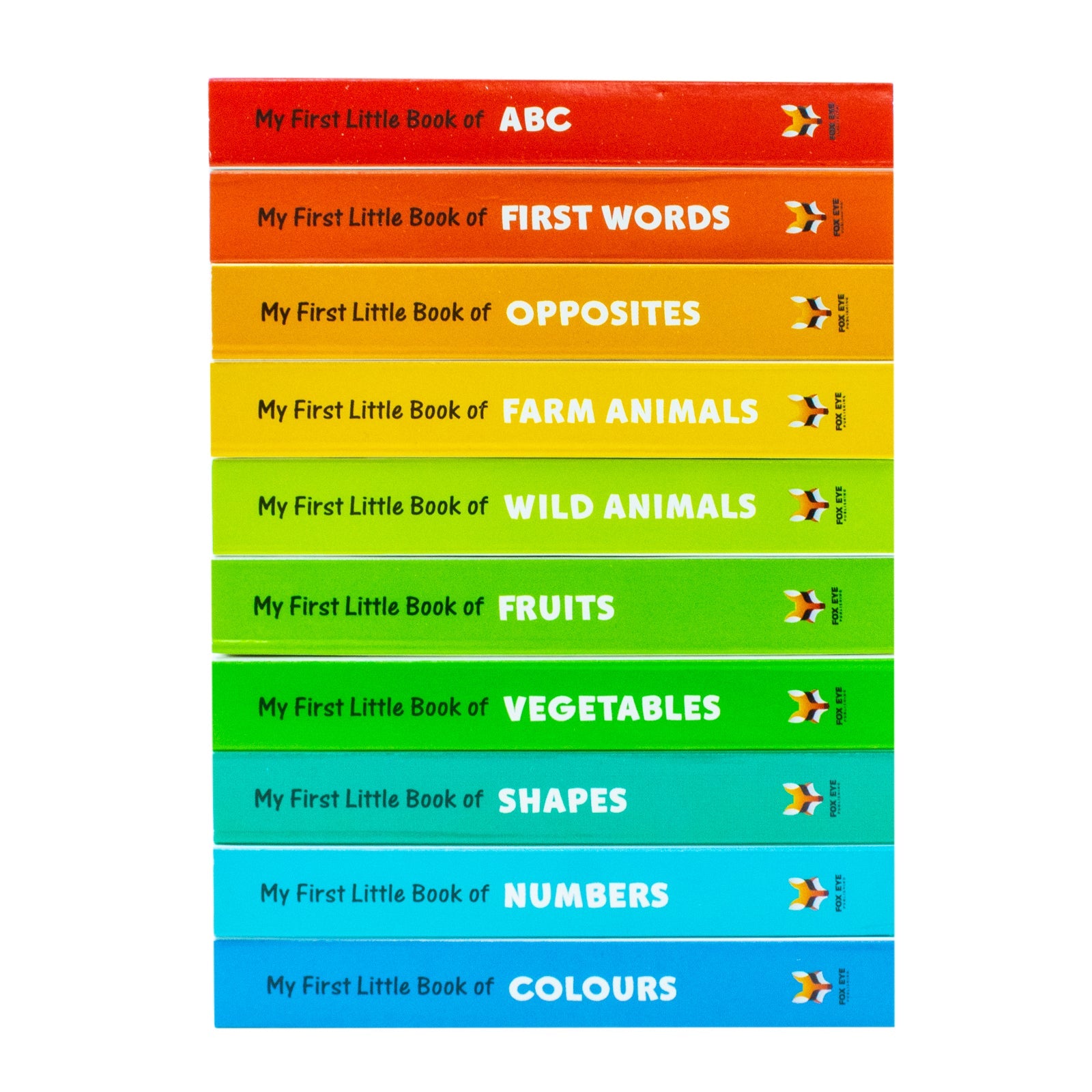 My First Little Library – 10 Board Books Set Collection | Early Learning for Babies & Toddlers (ABC, Numbers, Shapes, Colors, Animals & More)