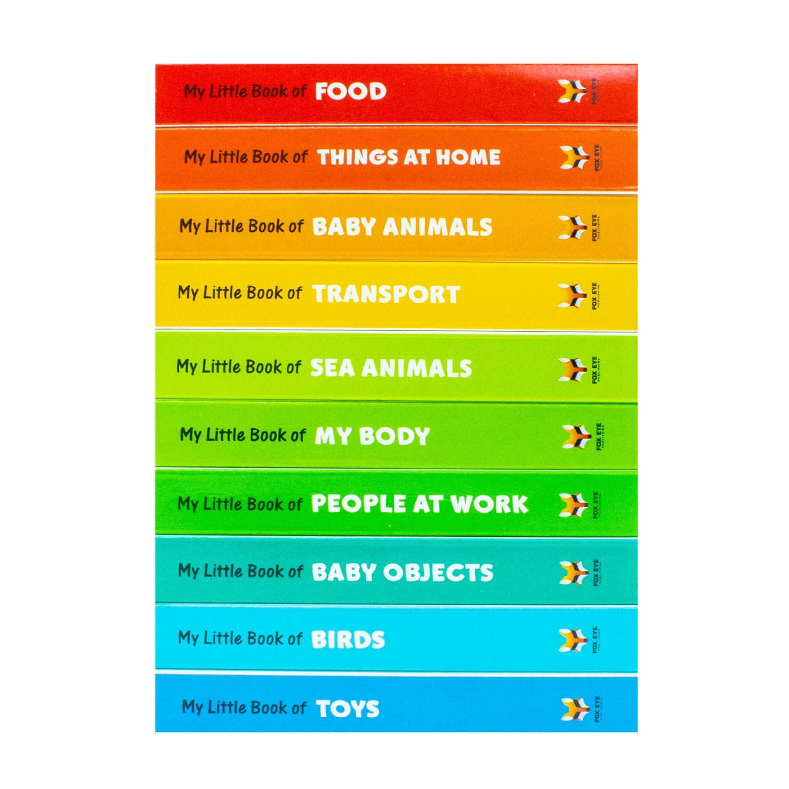 My Little Library – 10-Book Set Collection | Early Learning Board Books for Babies & Toddlers (Animals, Transport, Food, Toys, People & More)