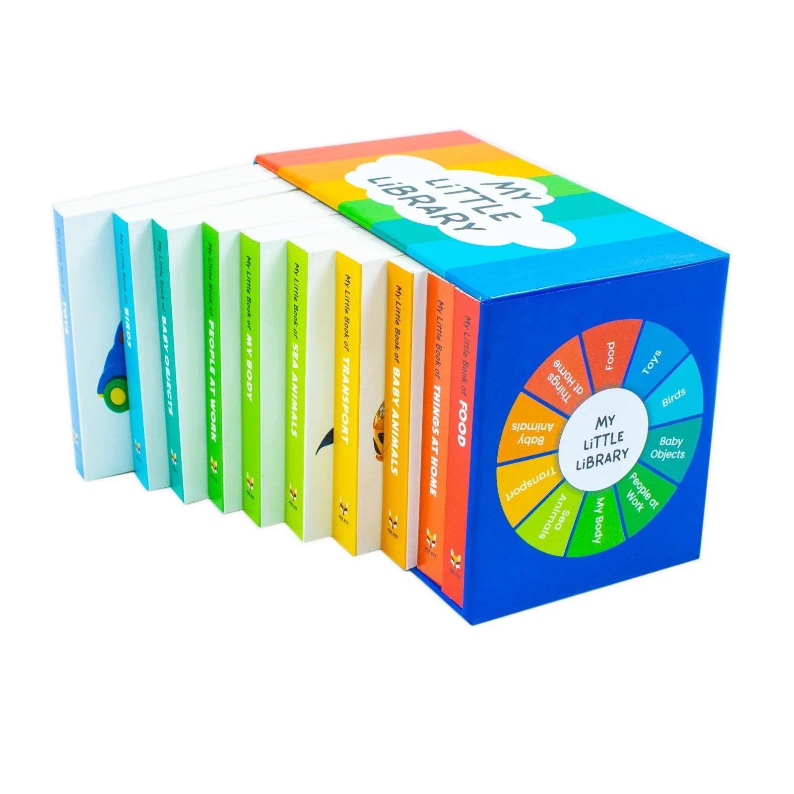 My Little Library – 10-Books Collection Set | Early Learning Board Books for Babies & Toddlers (Animals, Transport, Food, Toys, People & More)