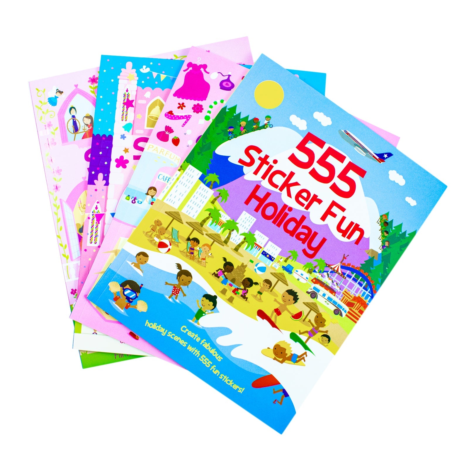 Sticker Dress Up 4-Book Activity Collection for Kids | 555+ Fun Stickers – Fashion, Holiday, Princess, Wedding Themes | Creative & Educational Play