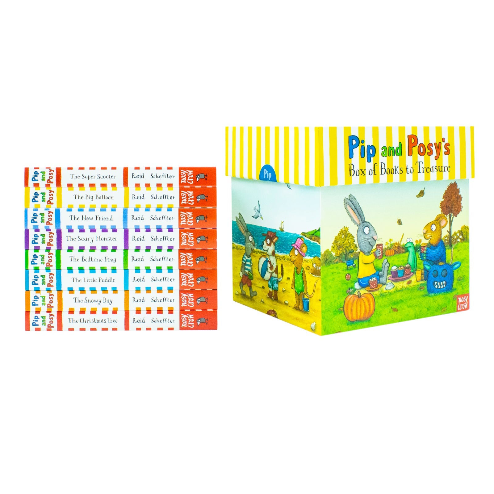 Pip and Posy's Box Set of 8 Books to Treasure - Everyday Toddler Adventures and help children learn about the values of friendship and kindness| Board Books