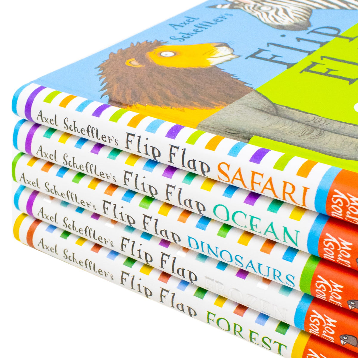Axel Schefflers Flip Flap Series 5 Books Collection (6-10) (Safari, Ocean, Dinosaurs, Frozen, Forest) | Hardback