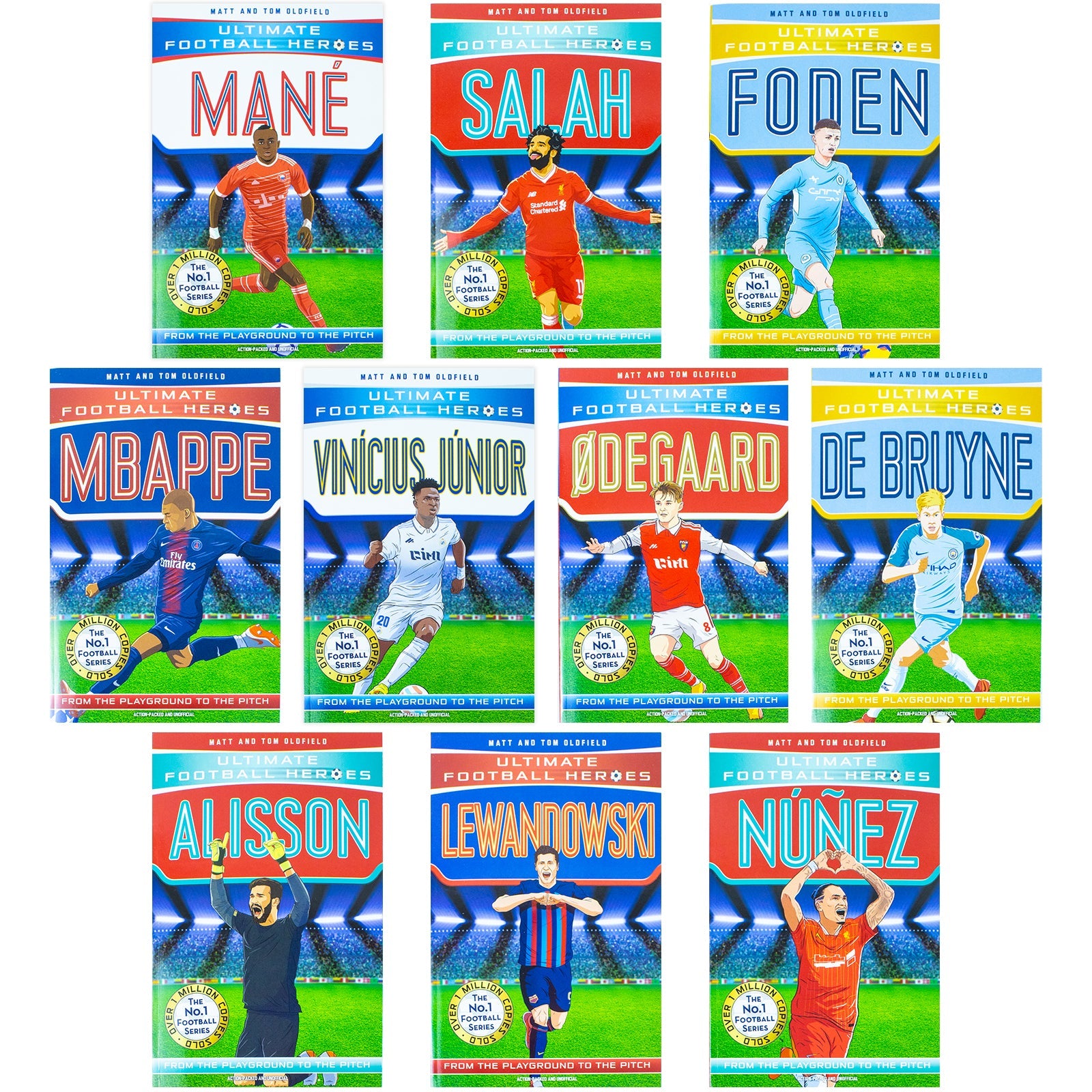 The Ultimate Football Heroes Book Set Series 2: 10 Iconic Player Stories (Suarez, Salah, Mbappé, Mane, Kante, Alisson& More!