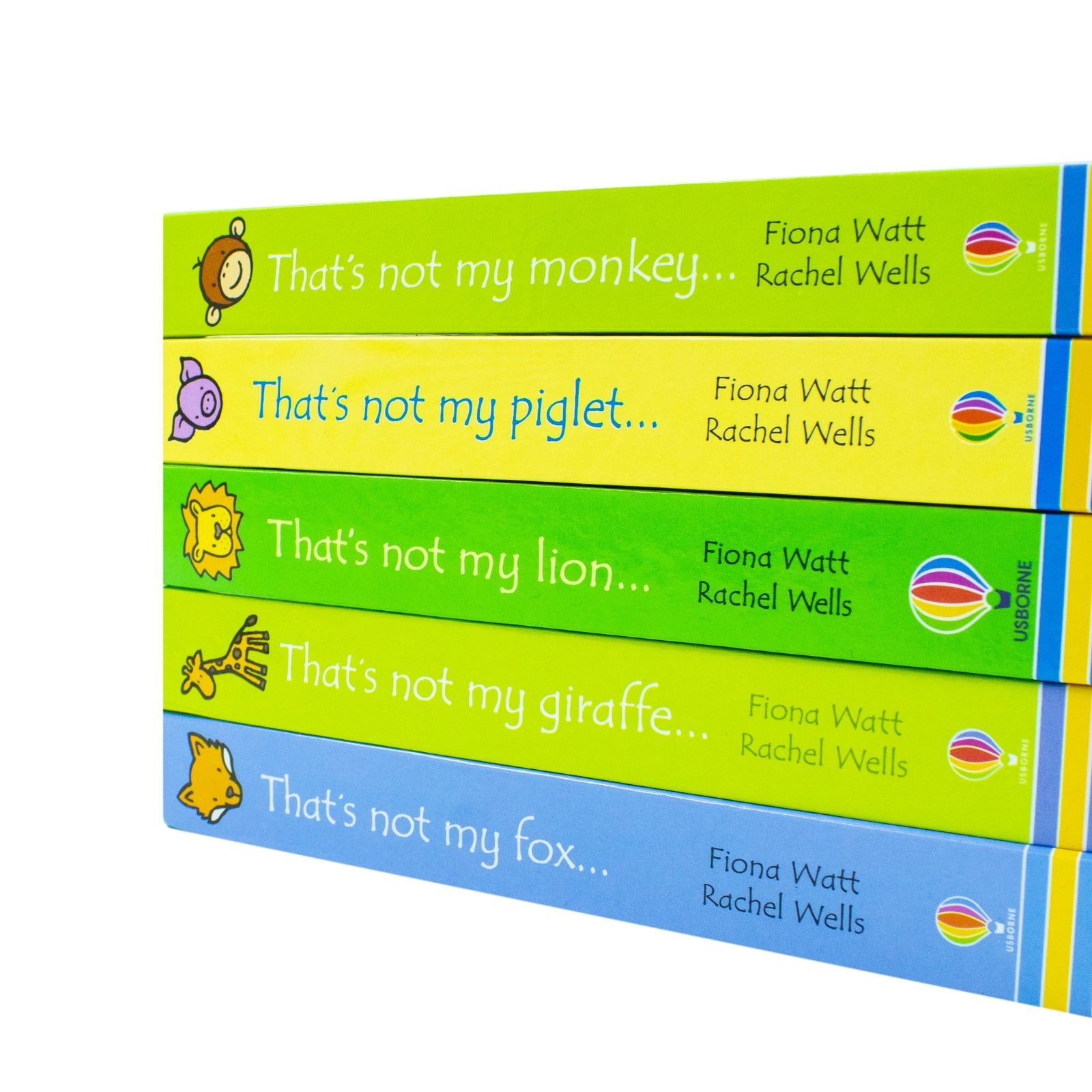 Usborne touchy-feely Books That's Not my Collection 3, 5 Books Box Set By Fiona Watt (Fox, Giraffe, Lion, Piglet, Monkey)