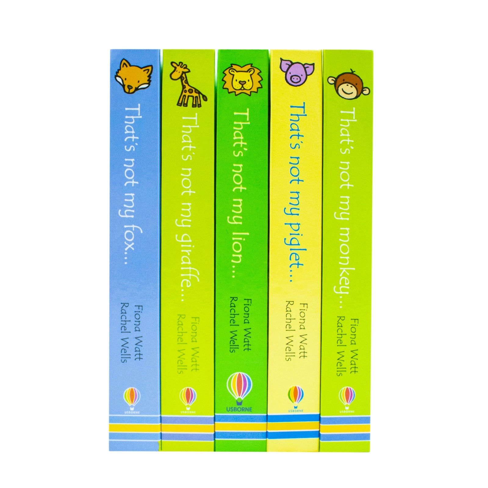 Usborne touchy-feely Books That's Not my Collection 3, 5 Books Box Set By Fiona Watt (Fox, Giraffe, Lion, Piglet, Monkey)
