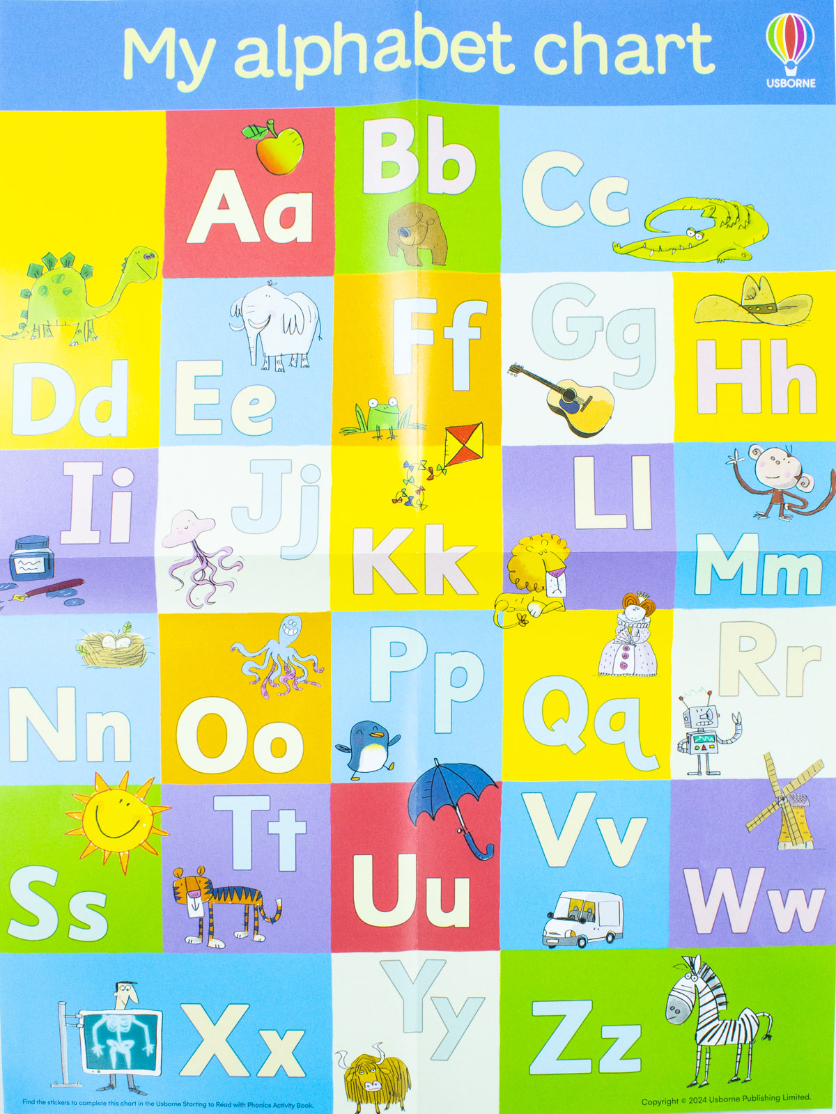 Usborne Starting to Read With Phonics 8 Books Collection Box Set With Activity Book & Alphabet Chart (Pirate Pat, Double Trouble, Dressing up Box & more)