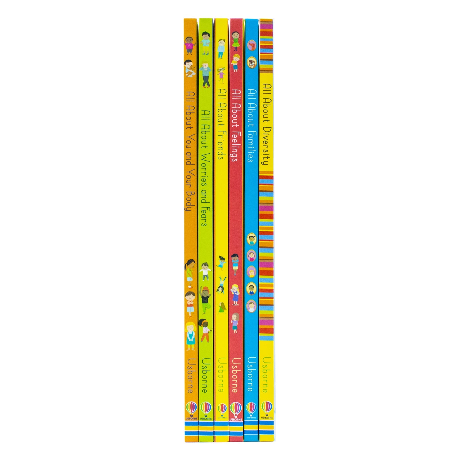 Usborne All About Feelings 6 Book Set by Felicity Brooks | Emotions, Families, Diversity, Friendship, Worries, Fears & Body Awareness for Children
