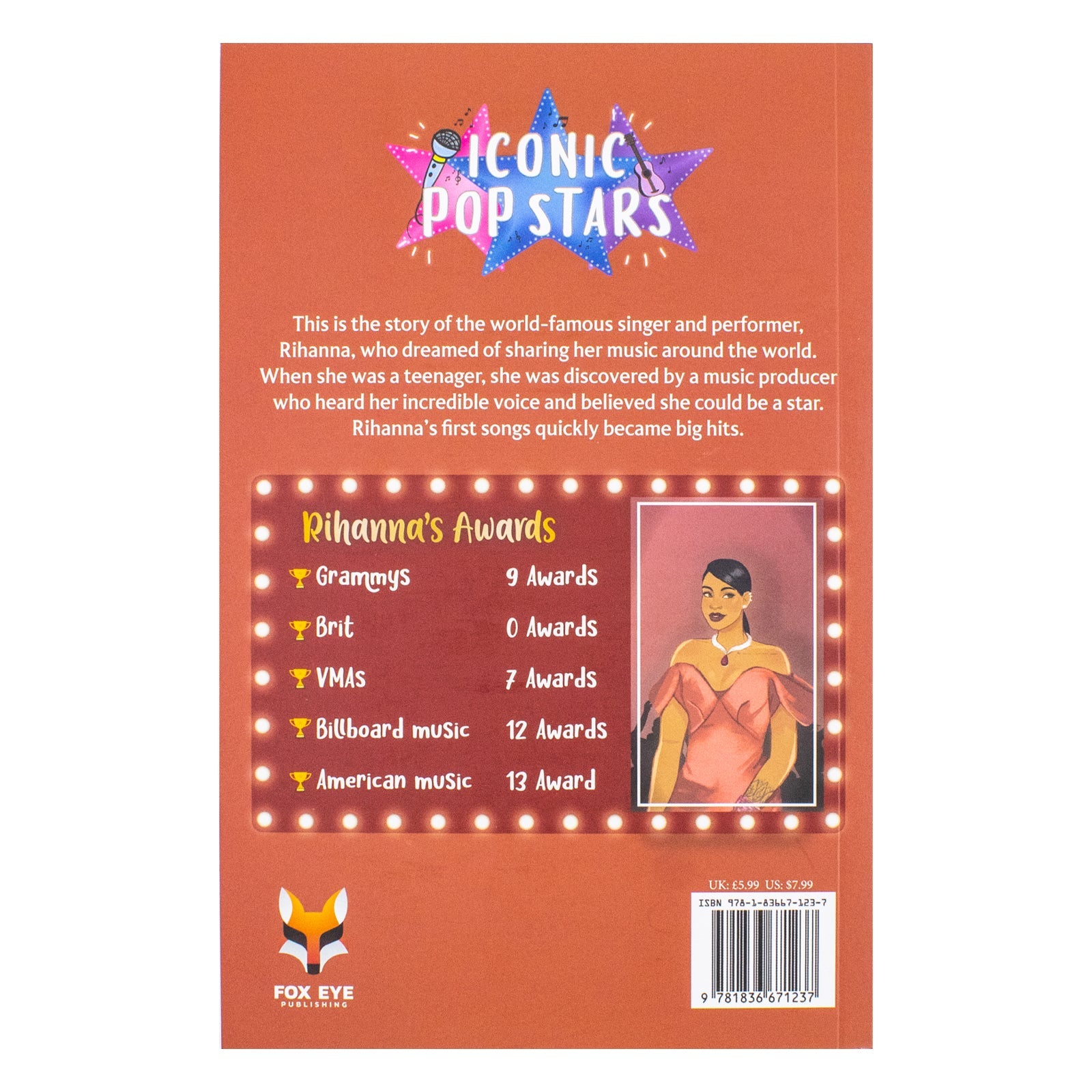 Rihanna The Iconic Music Popstar Story Book: Rise to Becoming a Superstar (Iconic Popstars) | Paperback