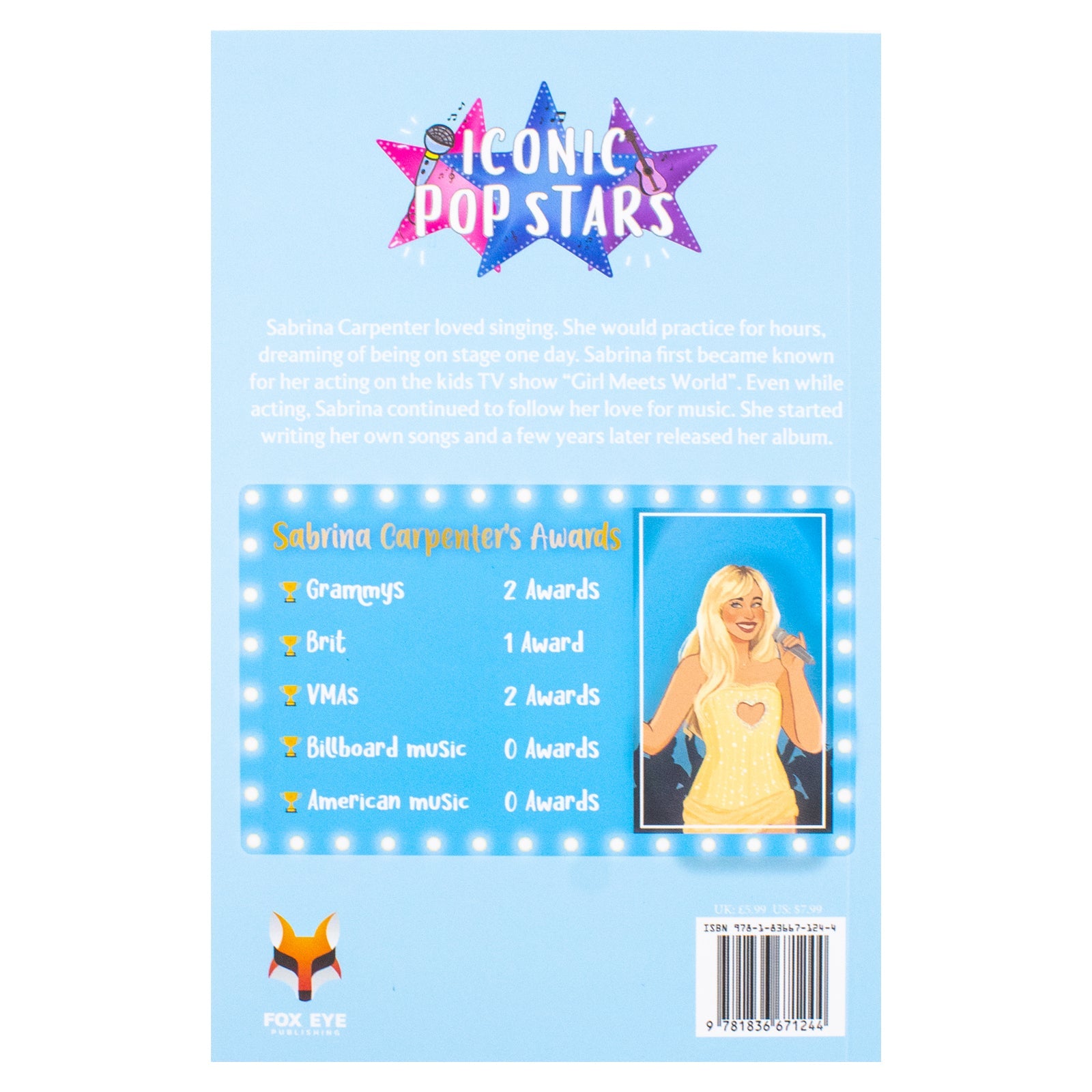 Sabrina Carpenter The Iconic Music Popstar Story Book: Rise to Becoming a Superstar (Iconic Popstars) | Paperback