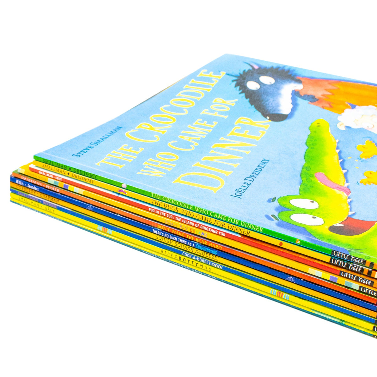 Animal Stories 10 Picture Books Collection Set (Squish Squash Squished, Cock-a-Doodle-Poo!, Hippobottymus, I Love You Forever and a Day and More)