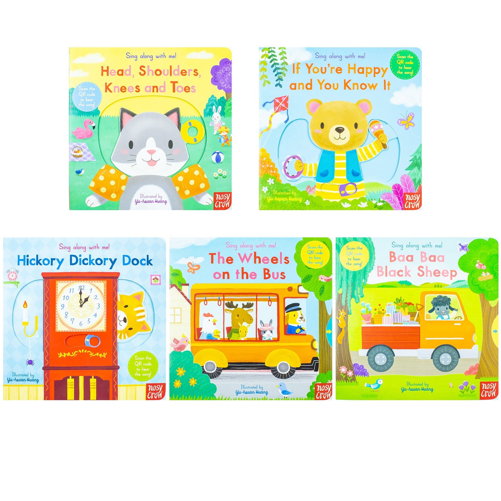 Sing Along with Me Series 5 Books Collection Set by Yu-Hsuan Huang – Educational Children's Books,Nursery Rhymes & Fun Interactive Stories for Toddler