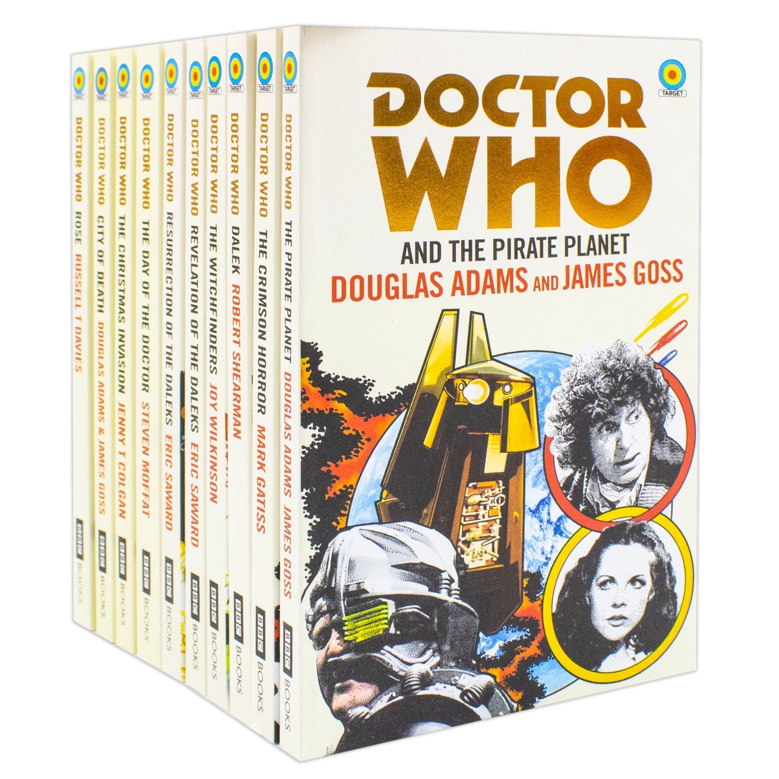 Doctor Who: Target Collection 10 Books Set by Douglas Adams (The Pirate Planet, City of Death, Crimson Horror, Day of the Doctor & More!)