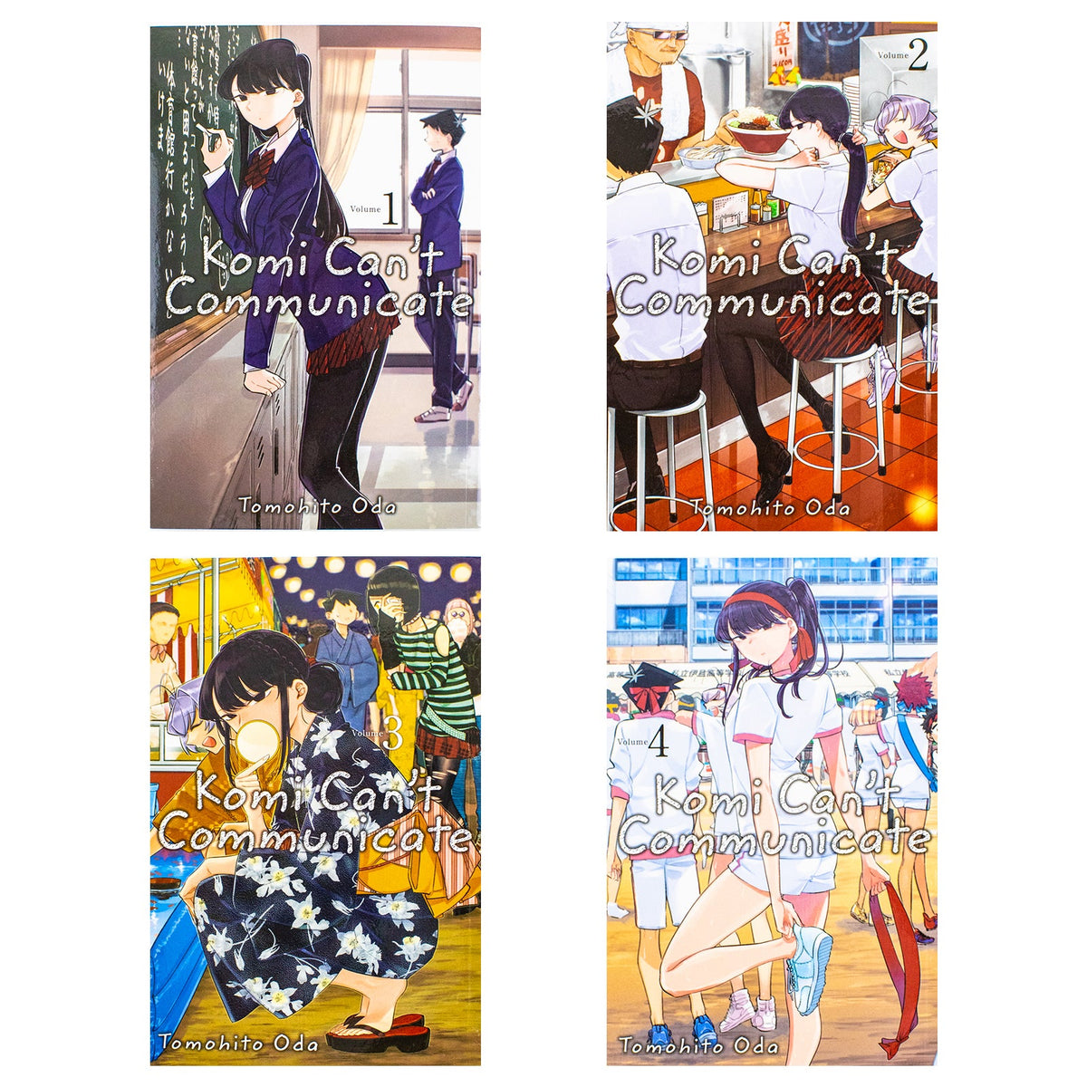 Komi Can't Communicate Box Set Volumes 1-4 by Tomohito Oda (Includes double-sided poster) | Paperback