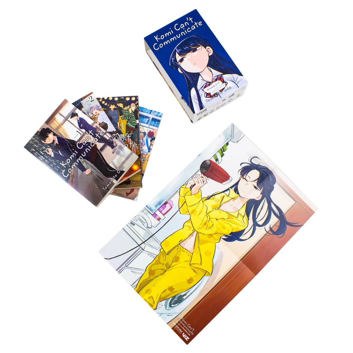Komi Can't Communicate Box Set Volumes 1-4 by Tomohito Oda (Includes double-sided poster) | Paperback