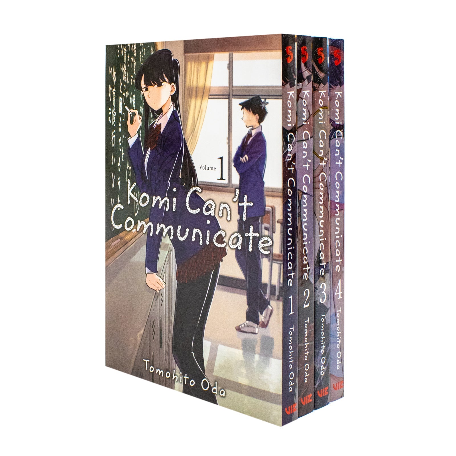 Komi Can't Communicate Box Set Volumes 1-4 by Tomohito Oda (Includes double-sided poster) | Paperback