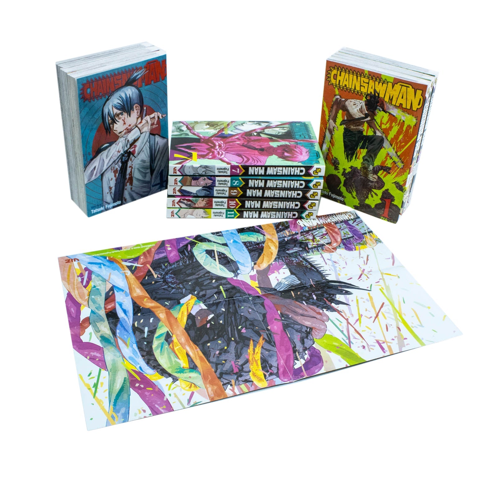 Chainsaw Man by Tatsuki Fujimoto: Volumes 1-11 Book Box Set– Action, Dark Fiction & Thrilling Manga Series with Stunning Illustrations for US Readers!