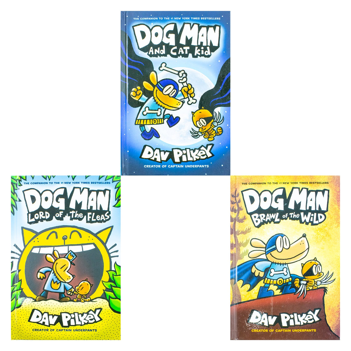 Dog Man & Cat Kid Collection Box Set (Books 4–6) by Dav Pilkey – Children's Comics Full of Adventure, Humor & Reading Fun for Kids Age 7+