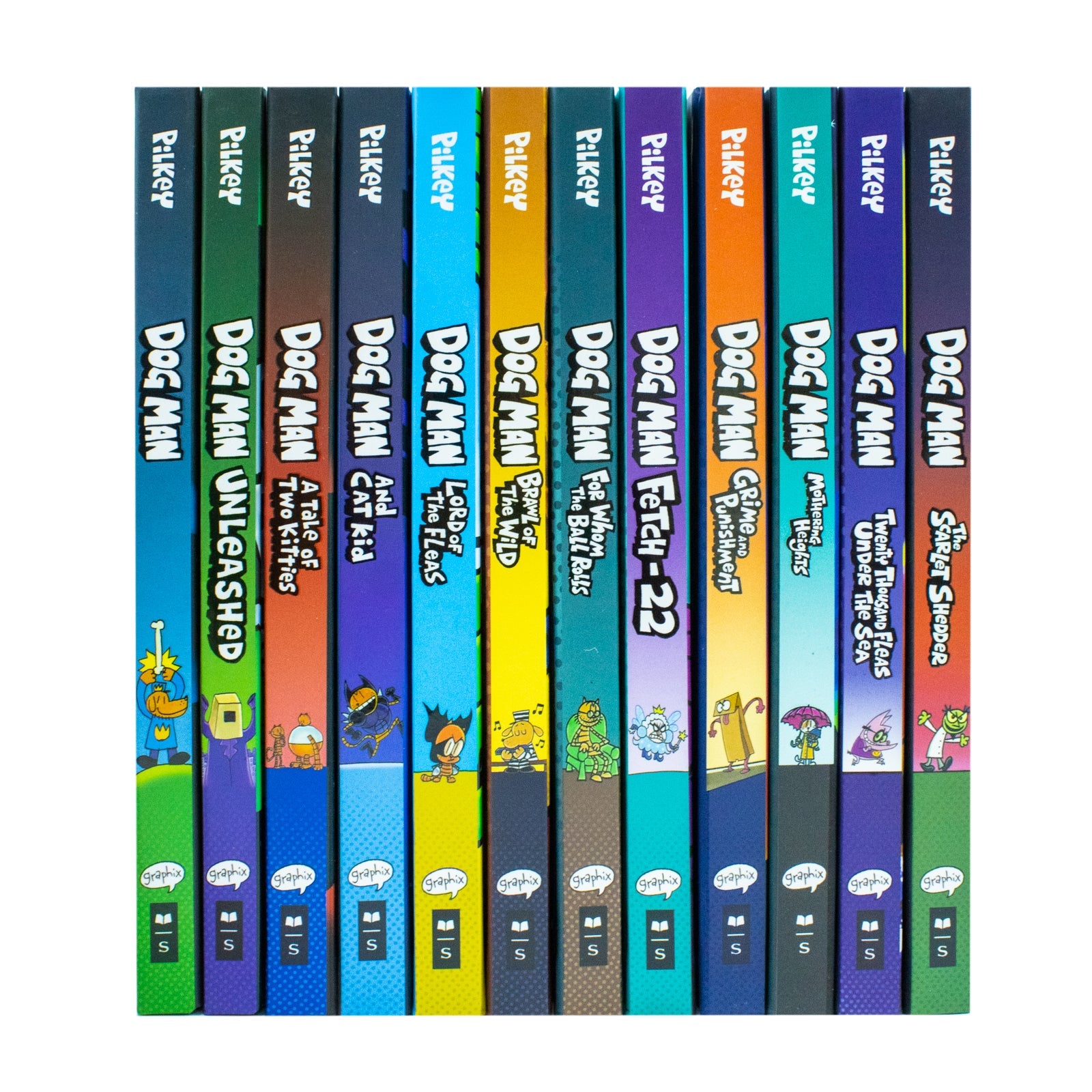 Dogman Series 1-12 Complete Books Set by Dav Pilkey
