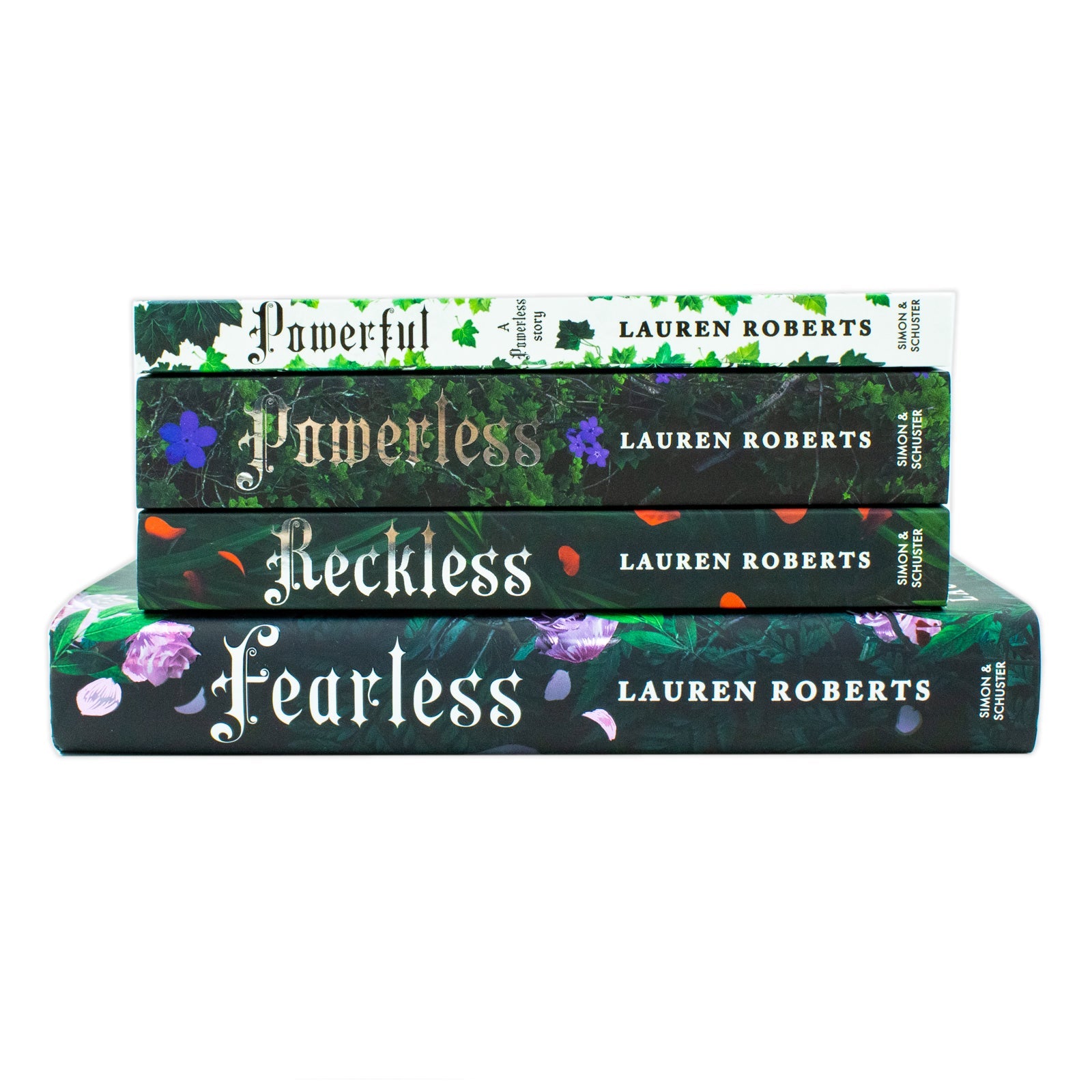 The Powerless Trilogy By Lauren Roberts 4 Books Collection Set (Fearless [Hardback], Powerless, Powerful and Reckless)