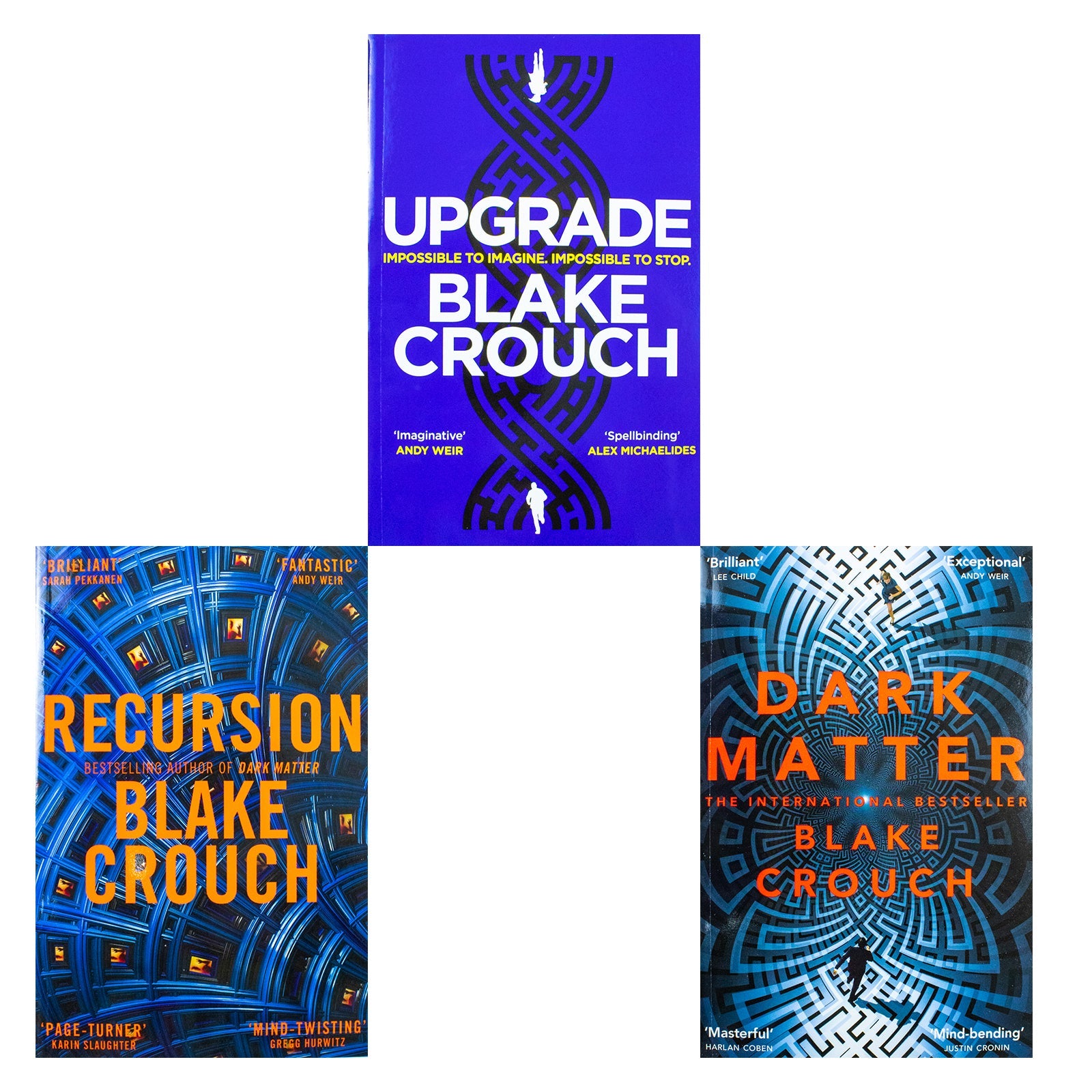 Blake Crouch Book Collection: Recursion, Dark Matter, Upgrade – Best-Selling Sci-Fi Thriller 3-Book Set | Mind-Bending Fiction & Mystery Novels