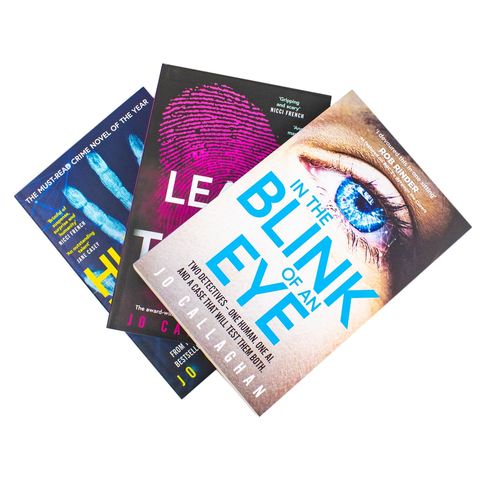Kat and Lock Series By Jo Callaghan 3 Books Collection Set (In The Blink of An Eye, Leave No Trace and Human Remains) | Paperback