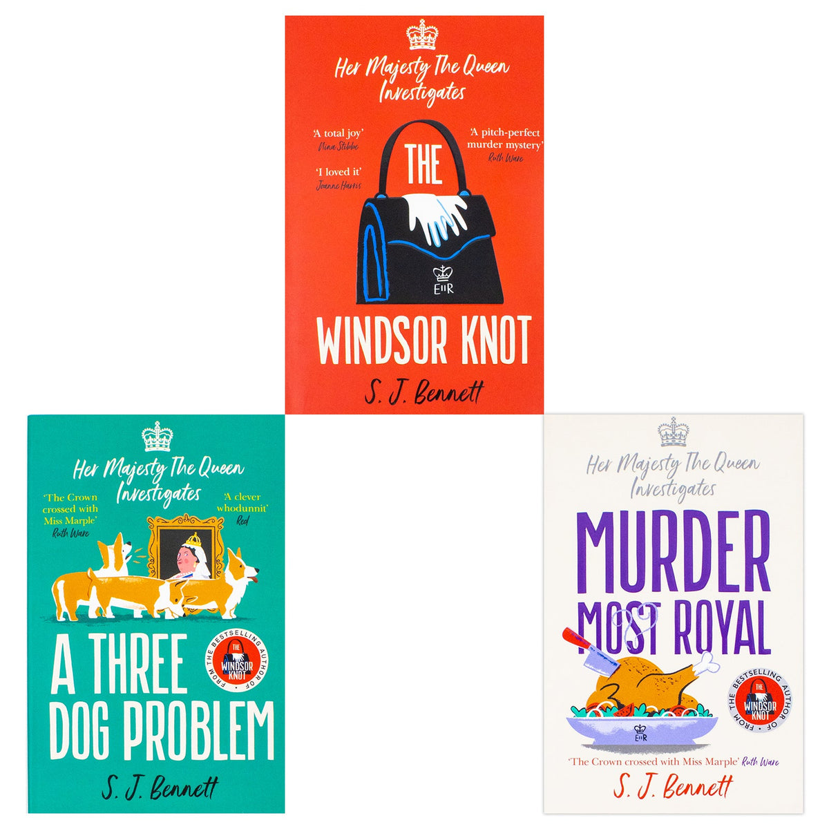 Her Majesty the Queen Investigates Series 3 Books Collection Set (The Windsor Knot, A Three Dog Problem & Murder Most Royal)