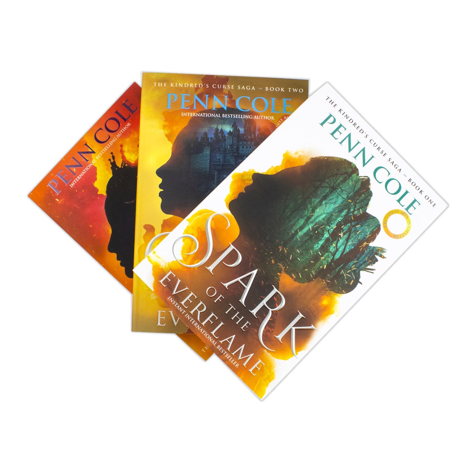 The Kindred's Curse Saga Collection 3 Books Set By Penn Cole(Glow of the Everflame, Spark of the Everflame and Heat of the Everflame)
